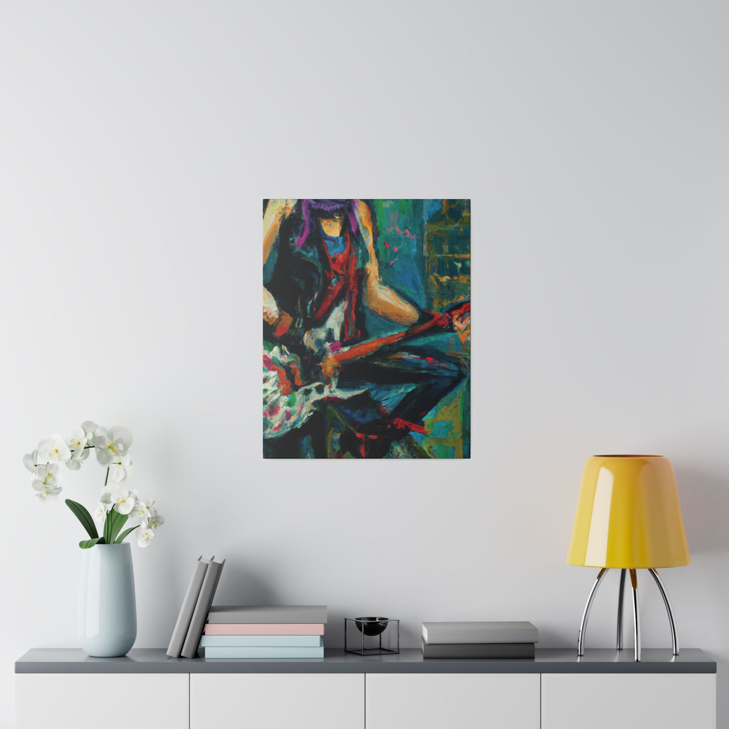 1163E - Rockstar Oil Painting Style Print | Poster | Home Decor | Wall Art | Music Art | Canvas