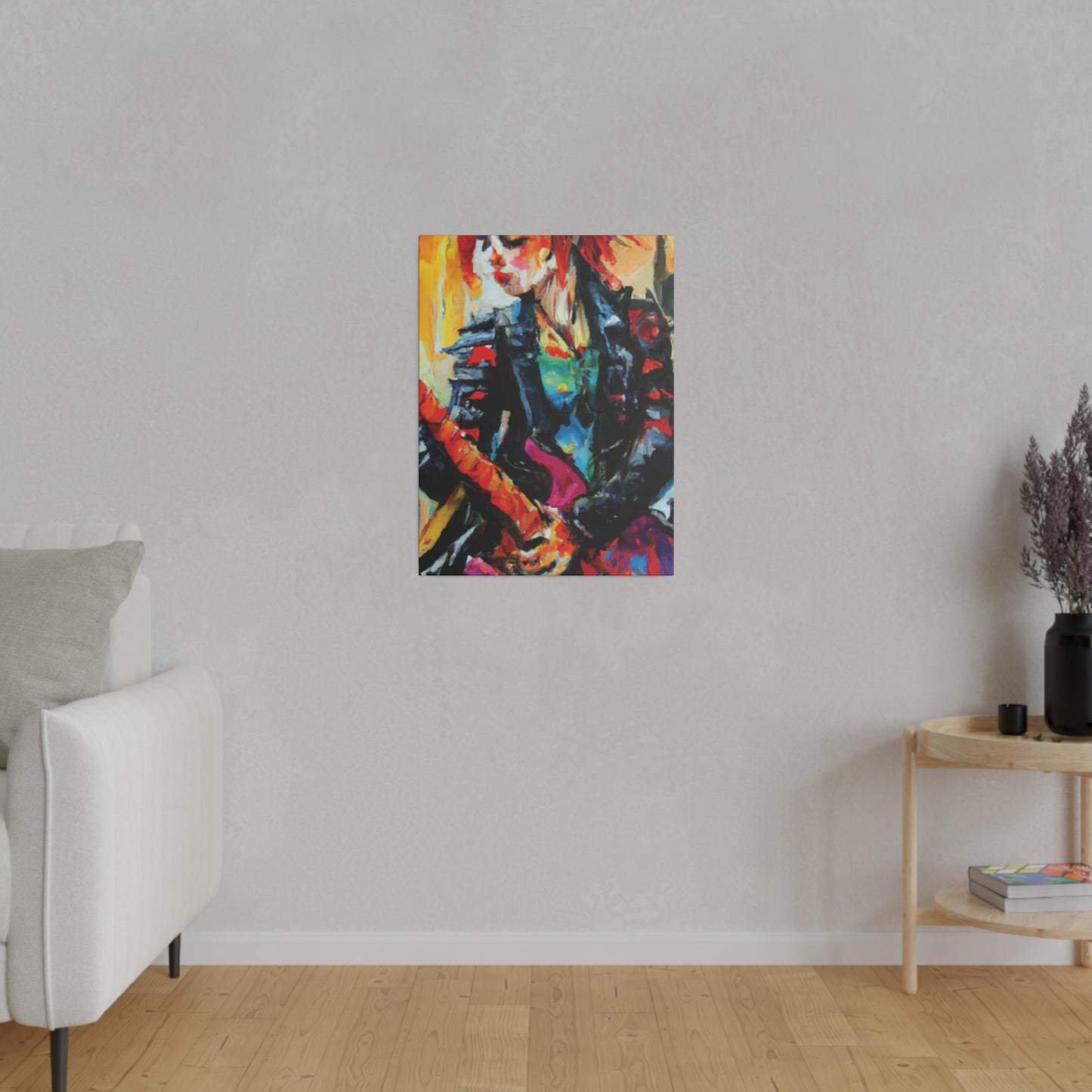 8596X - Rockstar Oil Painting Style Print | Poster | Home Decor | Wall Art | Music Art | Canvas