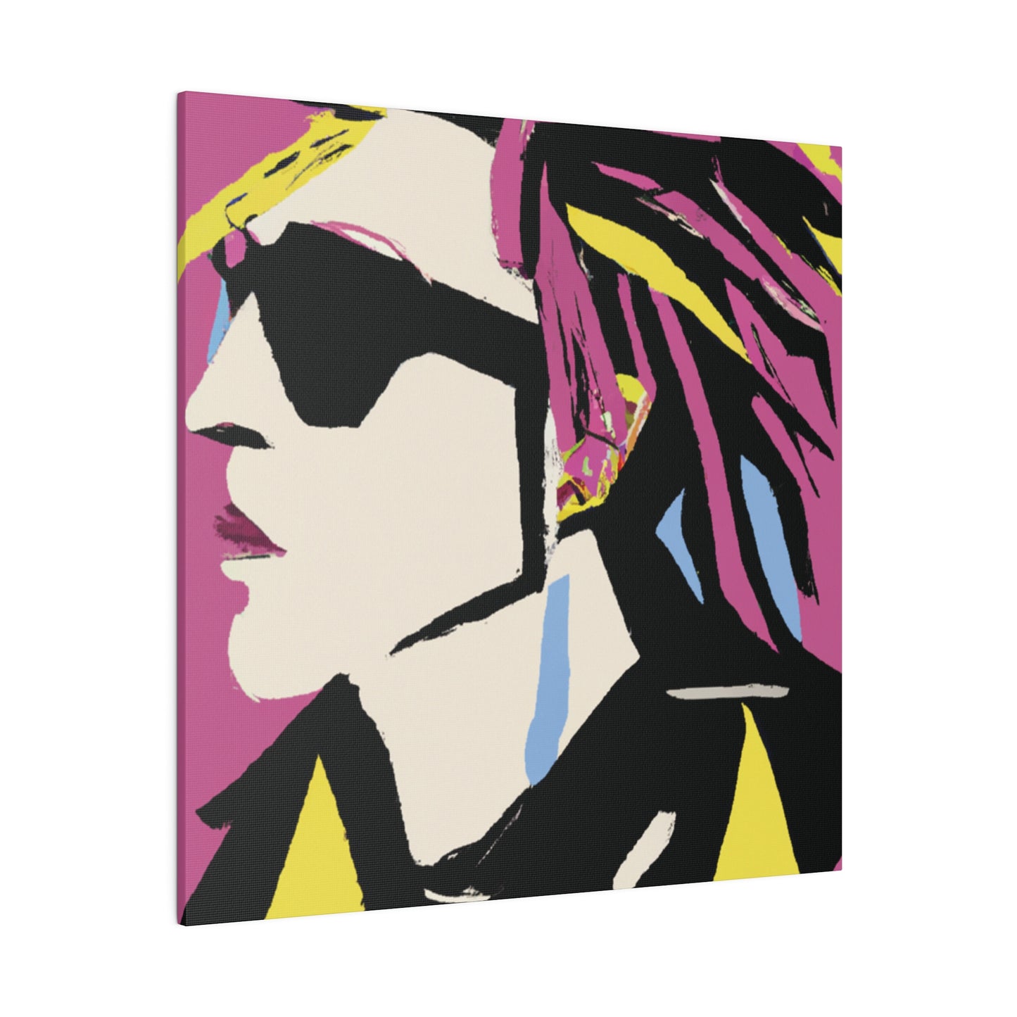 6201W - Rockstar Painting Print | Face | Abstract | Poster | Home Decor | Wall Art | Music Art | Canvas