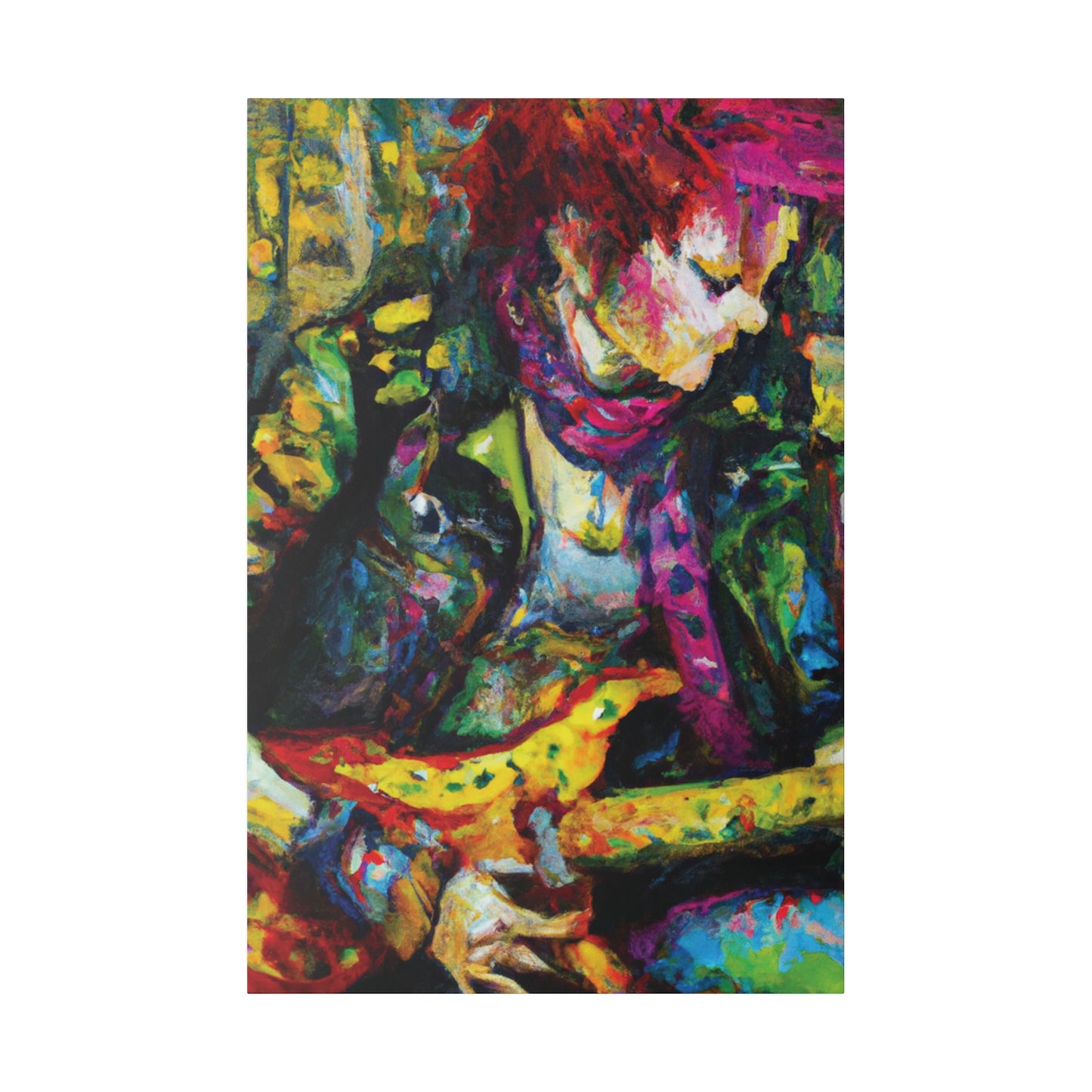 3668A - Rockstar Oil Painting Style Print | Poster | Home Decor | Wall Art | Music Art | Canvas