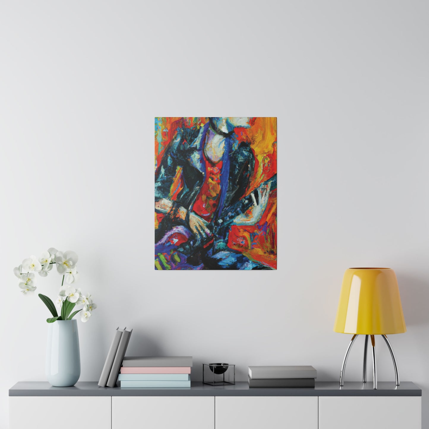 7348F - Rockstar Oil Painting Style Print | Poster | Home Decor | Wall Art | Music Art | Canvas