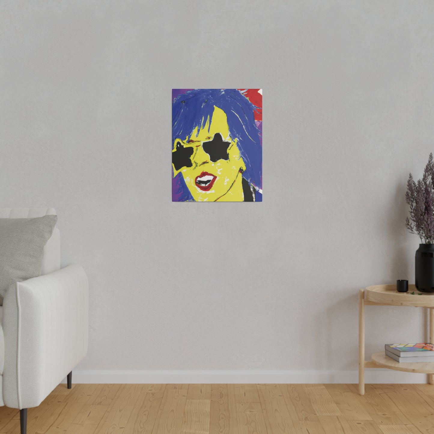 6721Z - Rockstar Painting Print | Face | Abstract | Poster | Home Decor | Wall Art | Music Art | Canvas