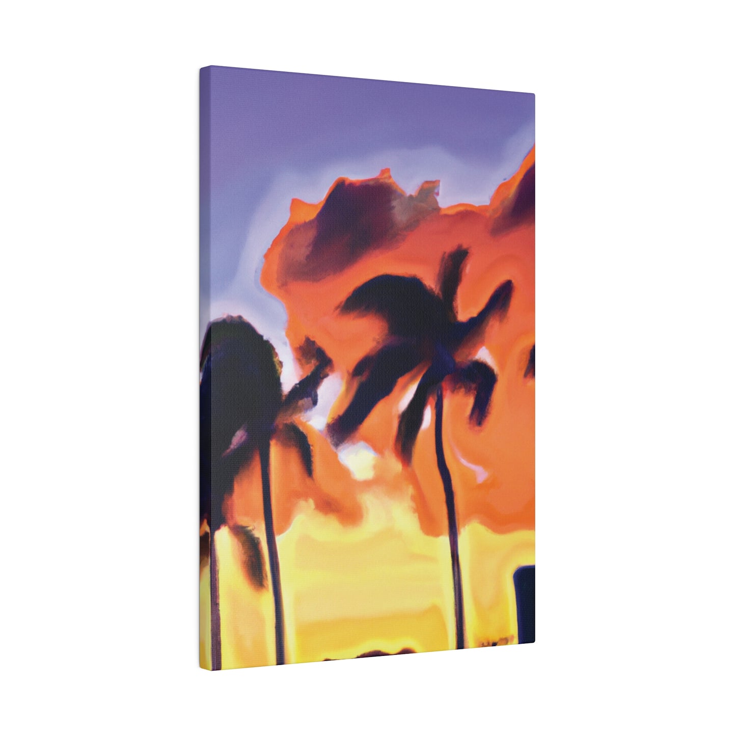 3415F - Miami Beach Sunset Painting Print | Miami | Beach | Sunset | Poster | Home Decor | Wall Art | Canvas