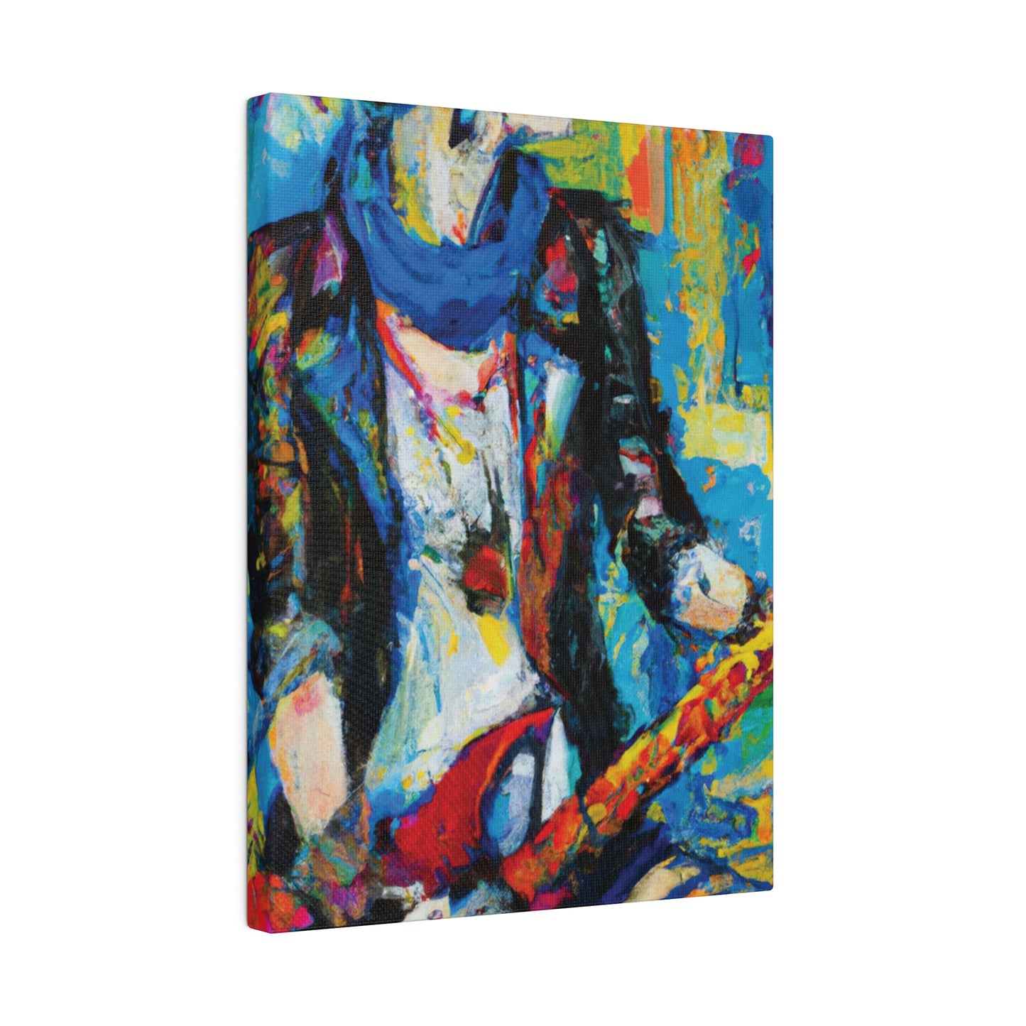 2583Q - Rockstar Oil Painting Style Print | Poster | Home Decor | Wall Art | Music Art | Canvas