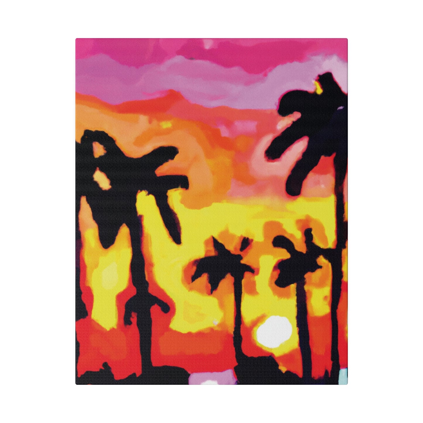 7893K - Miami Beach Sunset Painting Print | Miami | Beach | Sunset | Poster | Home Decor | Wall Art | Canvas