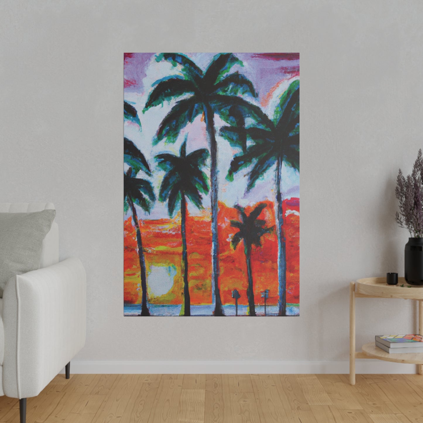 5398G - Miami Beach Sunset Painting Print | Miami | Beach | Sunset | Poster | Home Decor | Wall Art | Canvas