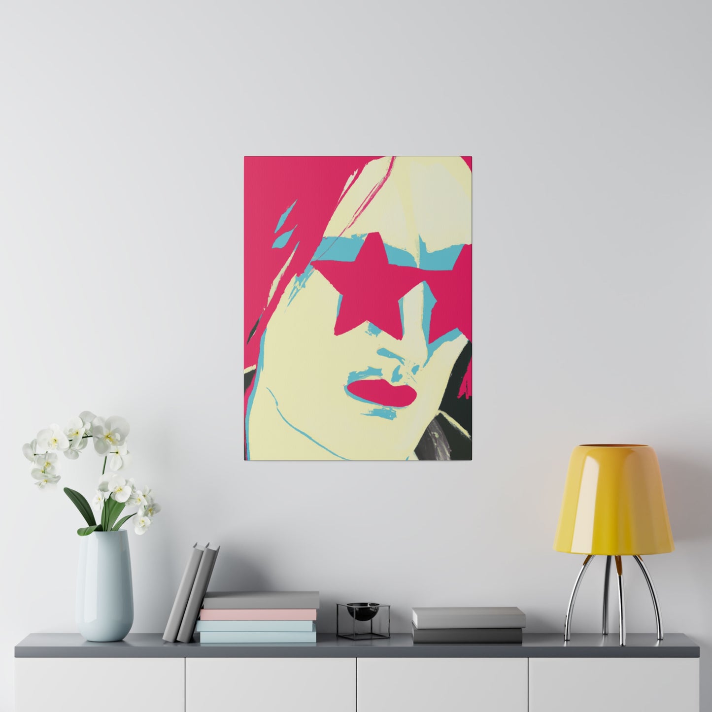 9695Y - Rockstar Painting Print | Face | Abstract | Poster | Home Decor | Wall Art | Music Art | Canvas