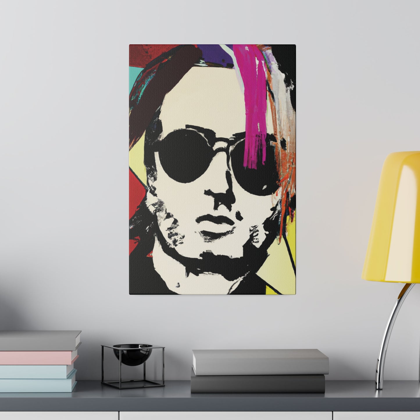 7641U - Rockstar Painting Print | Face | Abstract | Poster | Home Decor | Wall Art | Music Art | Canvas