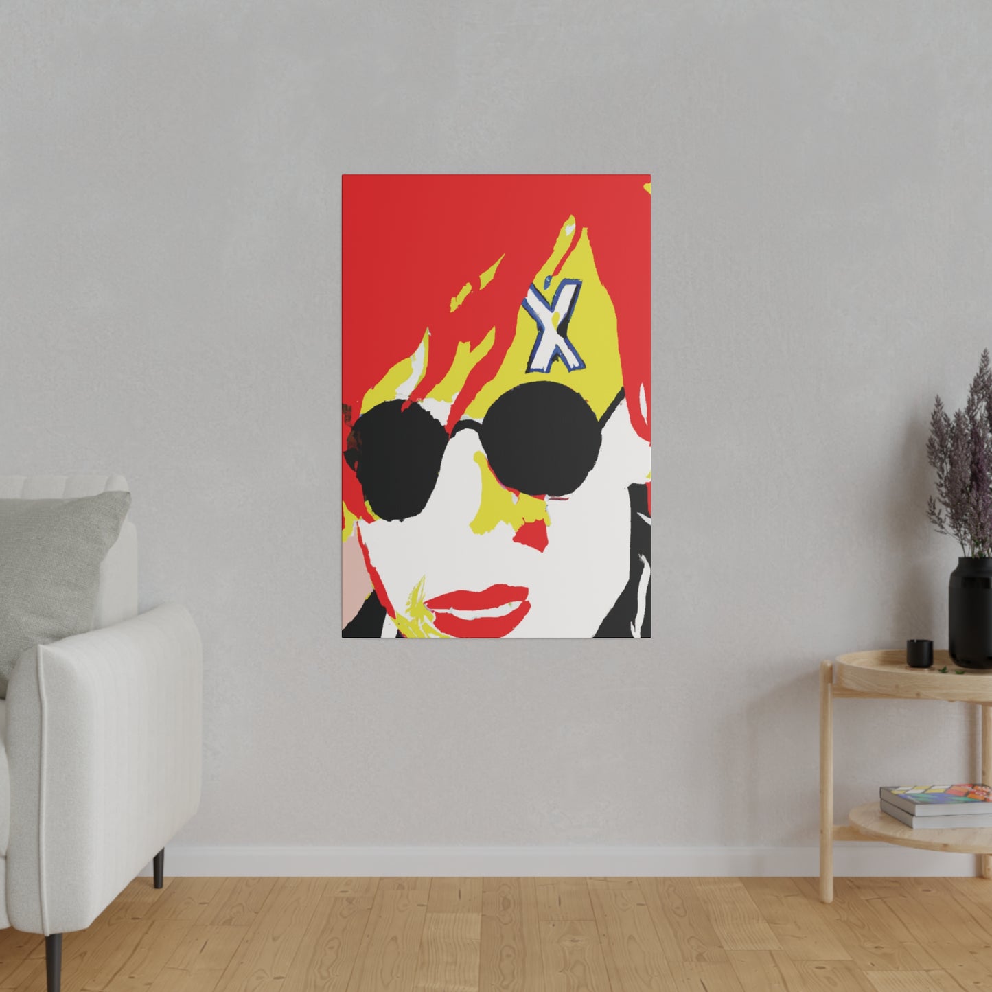 3281Z - Rockstar Painting Print | Face | Abstract | Poster | Home Decor | Wall Art | Music Art | Canvas