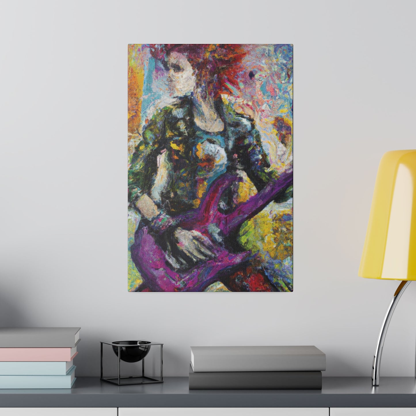 5487U - Rockstar Oil Painting Style Print | Poster | Home Decor | Wall Art | Music Art | Canvas