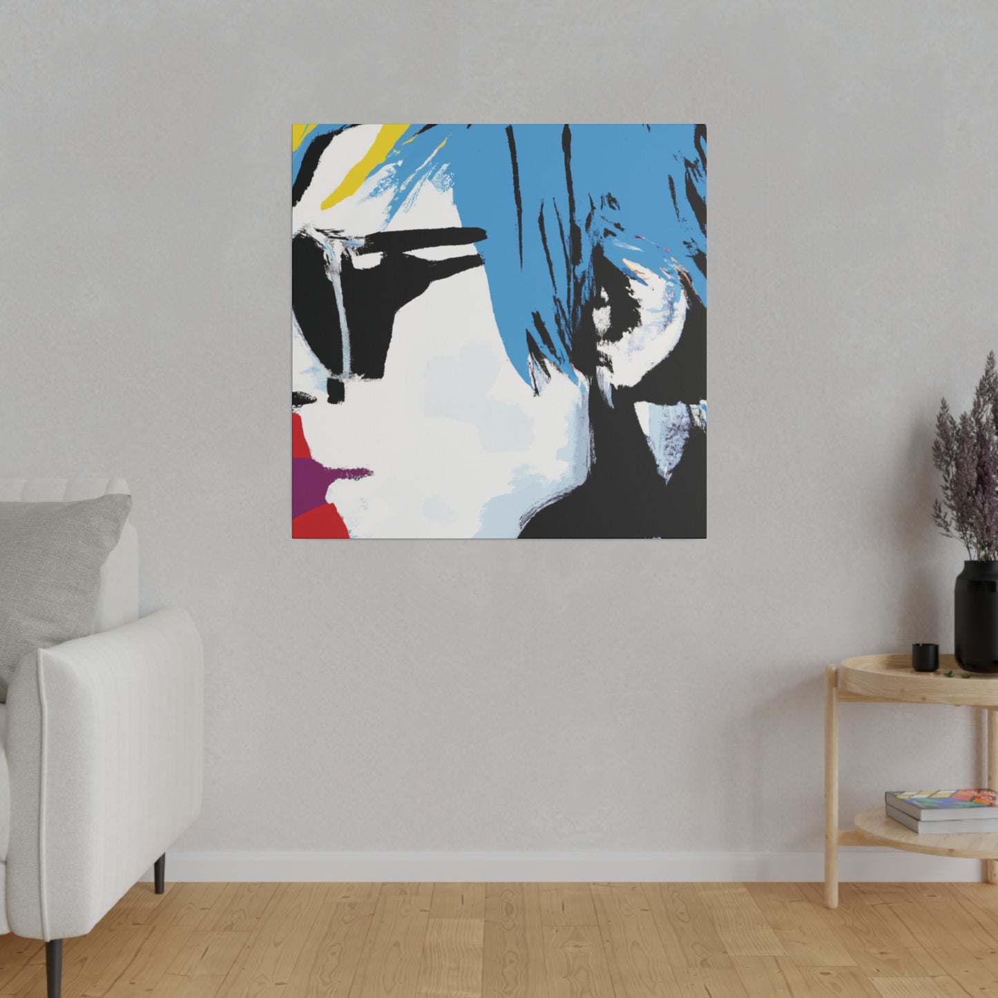 7456U - Rockstar Painting Print | Face | Abstract | Poster | Home Decor | Wall Art | Music Art | Canvas