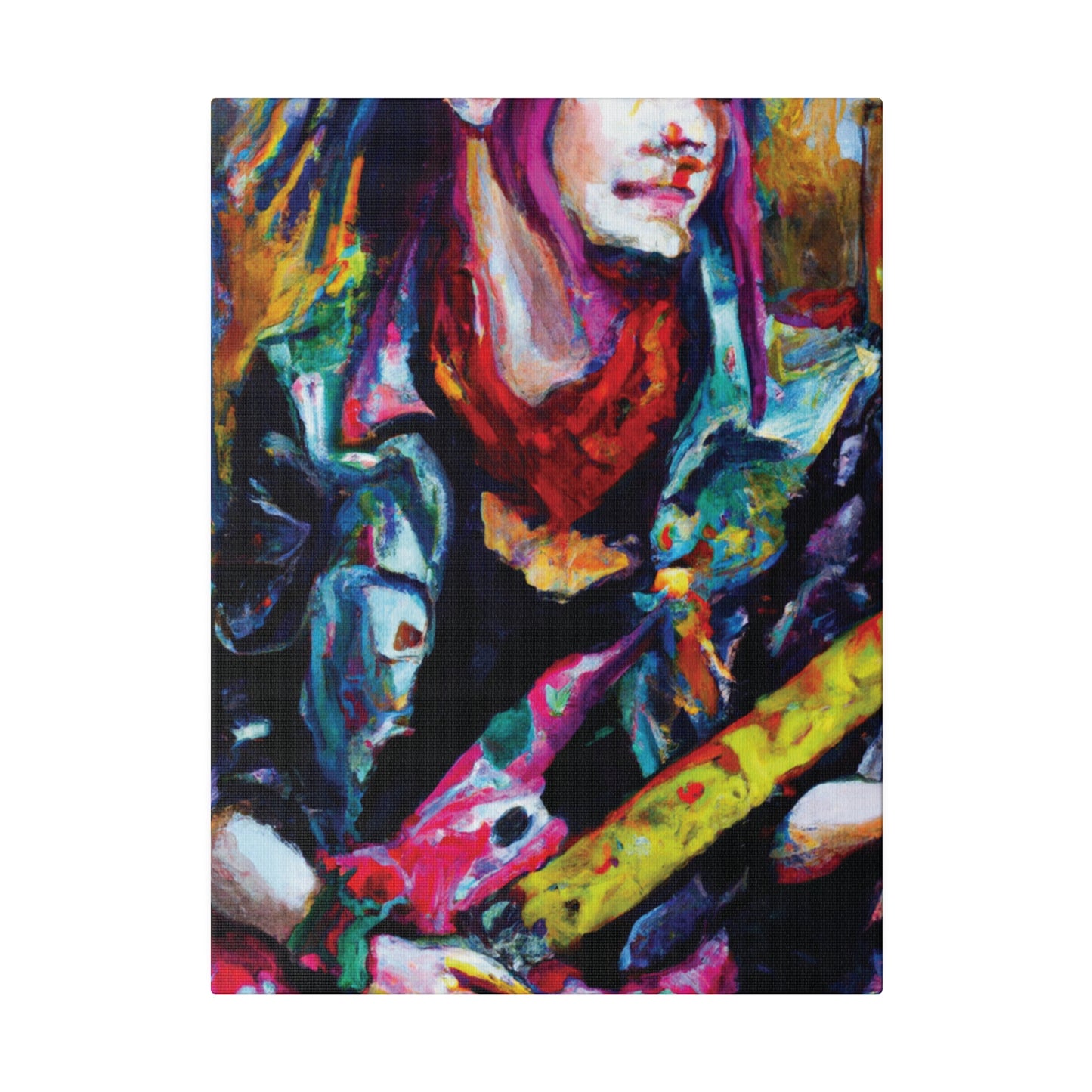 9128F - Rockstar Oil Painting Style Print | Poster | Home Decor | Wall Art | Music Art | Canvas