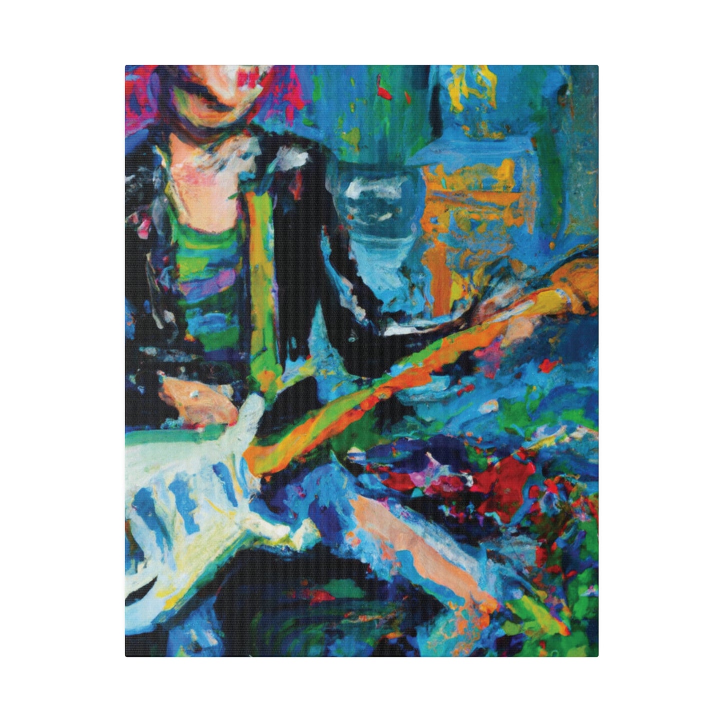 6774A - Rockstar Oil Painting Style Print | Poster | Home Decor | Wall Art | Music Art | Canvas