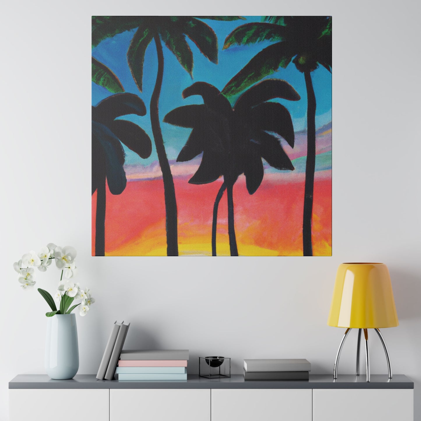 7322T - Miami Beach Sunset Painting Print | Miami | Beach | Sunset | Poster | Home Decor | Wall Art | Canvas