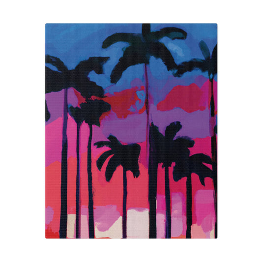 7245Y - Miami Beach Sunset Painting Print | Miami | Beach | Sunset | Poster | Home Decor | Wall Art | Canvas