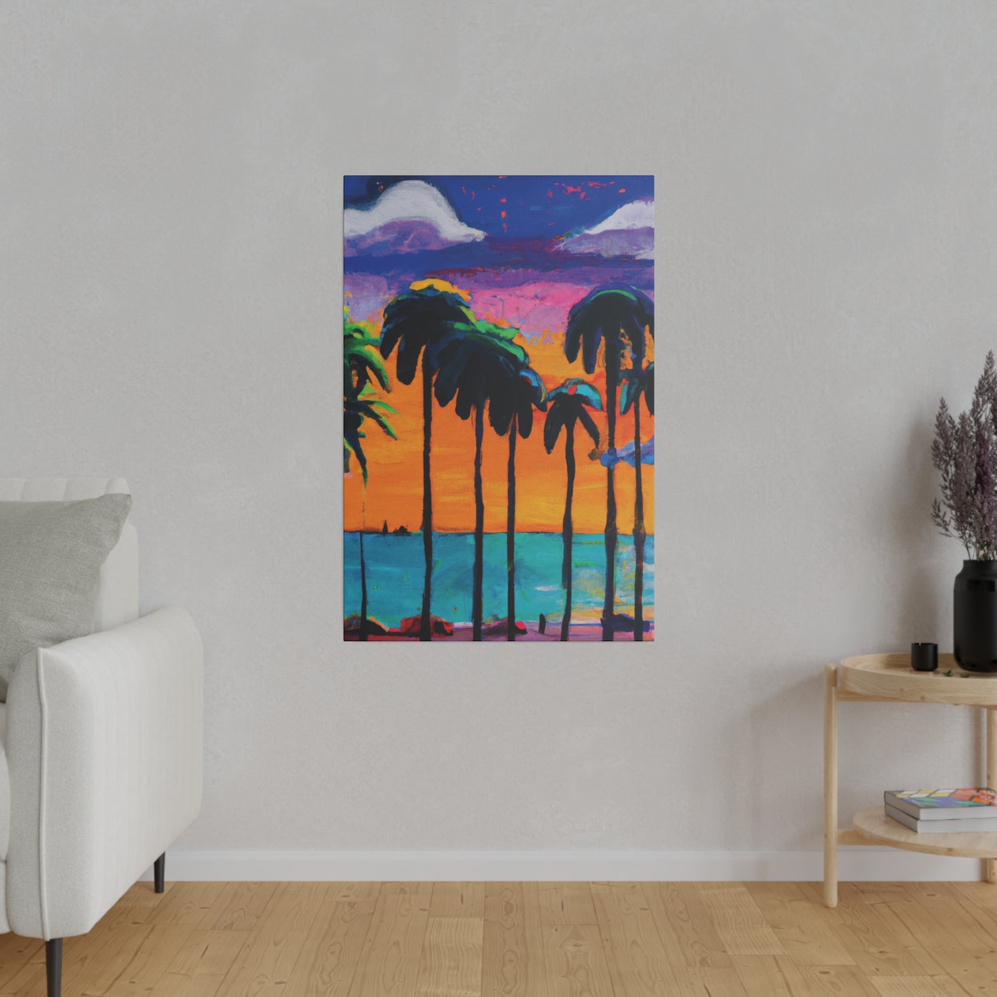 9331M - Miami Beach Sunset Painting Print | Miami | Beach | Sunset | Poster | Home Decor | Wall Art | Canvas