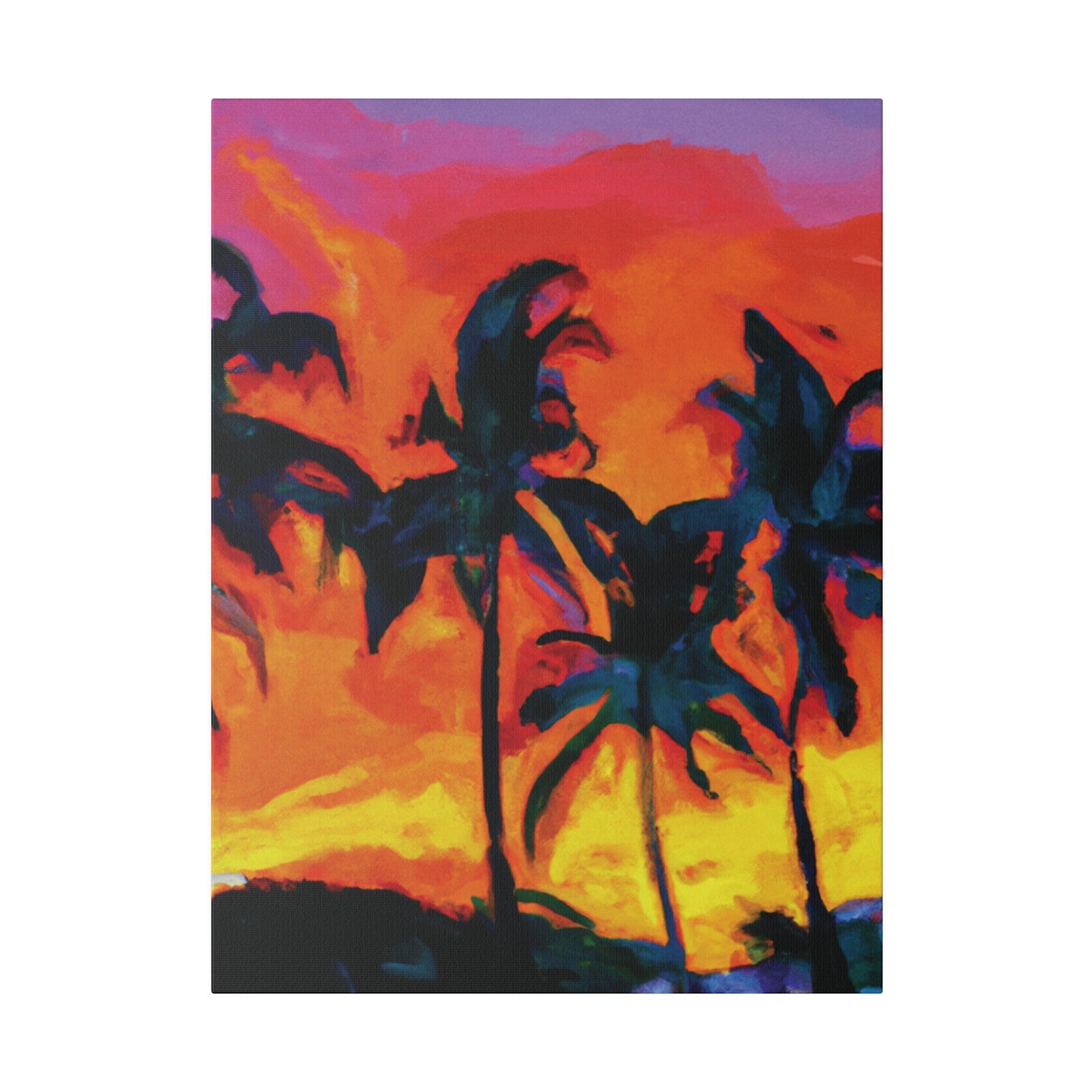 7487R - Miami Beach Sunset Painting Print | Miami | Beach | Sunset | Poster | Home Decor | Wall Art | Canvas