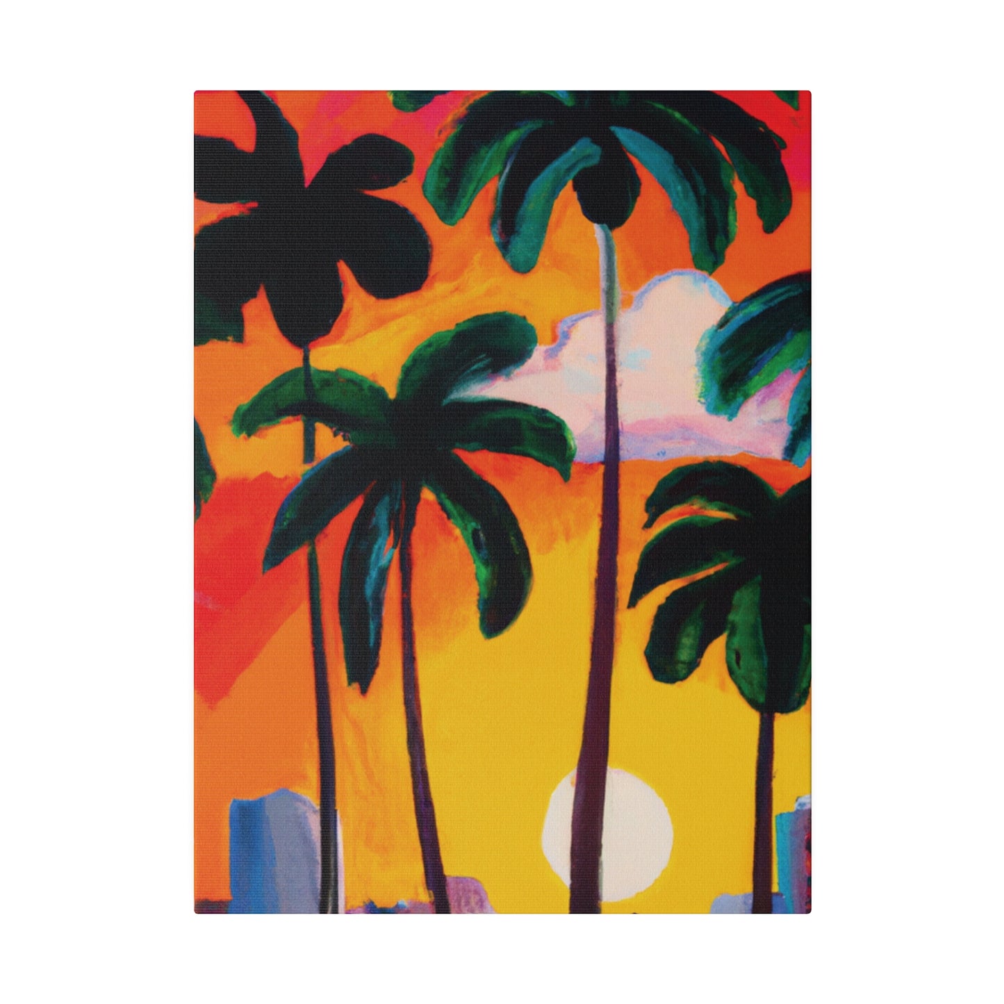 4327O - Miami Beach Sunset Painting Print | Miami | Beach | Sunset | Poster | Home Decor | Wall Art | Canvas