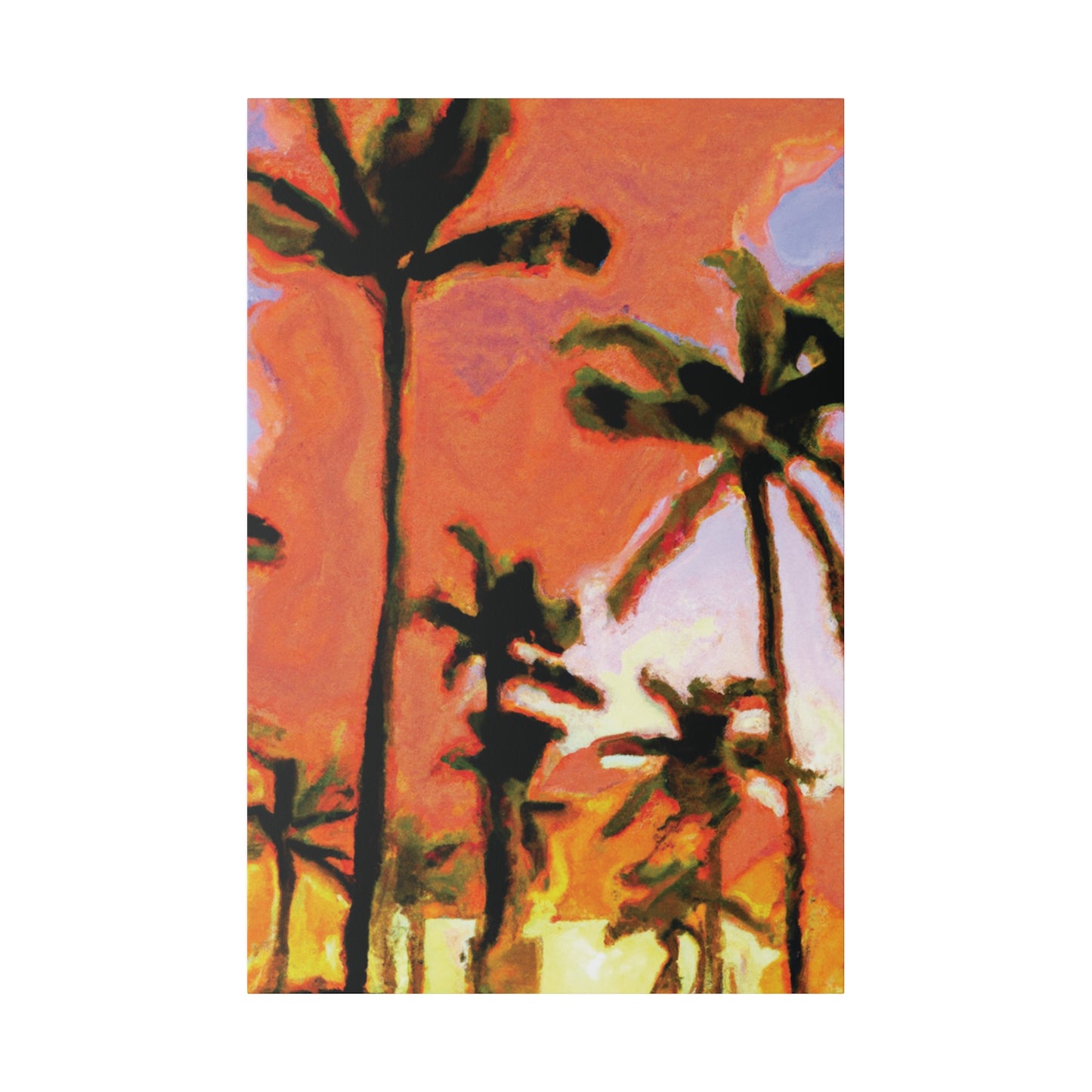 7177X - Miami Beach Sunset Painting Print | Miami | Beach | Sunset | Poster | Home Decor | Wall Art | Canvas