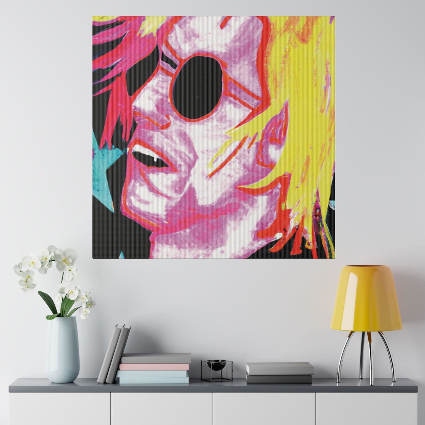 5123P - Rockstar Painting Print | Face | Abstract | Poster | Home Decor | Wall Art | Music Art | Canvas