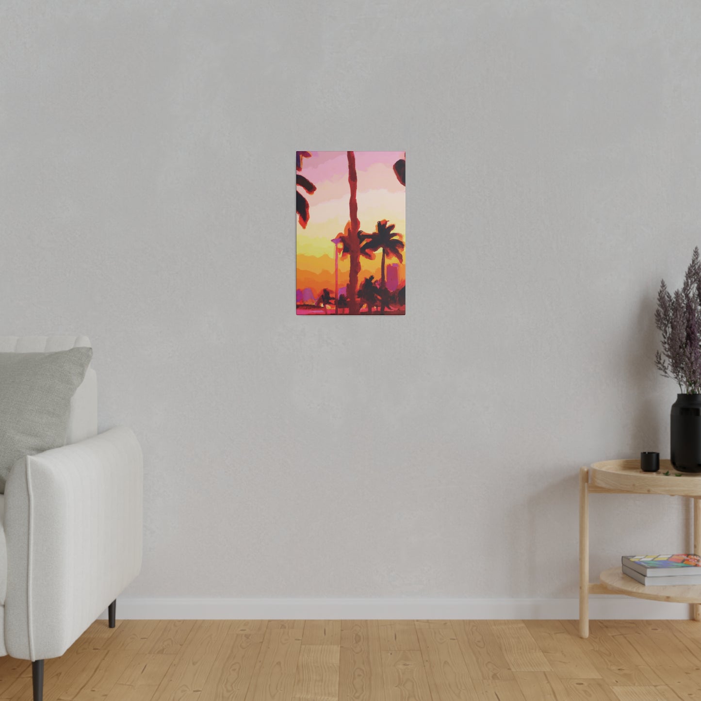 7016Q - Miami Beach Sunset Painting Print | Miami | Beach | Sunset | Poster | Home Decor | Wall Art | Canvas