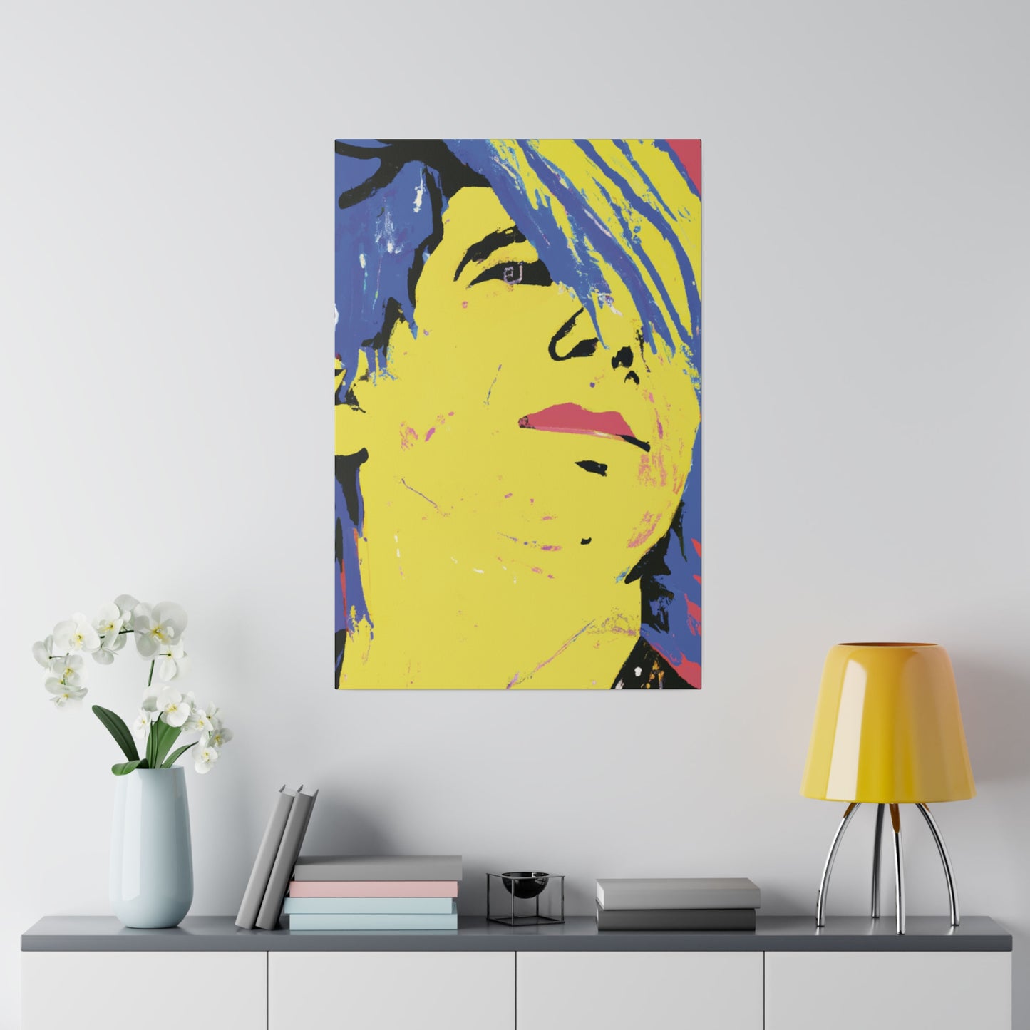 4894A - Rockstar Painting Print | Face | Abstract | Poster | Home Decor | Wall Art | Music Art | Canvas