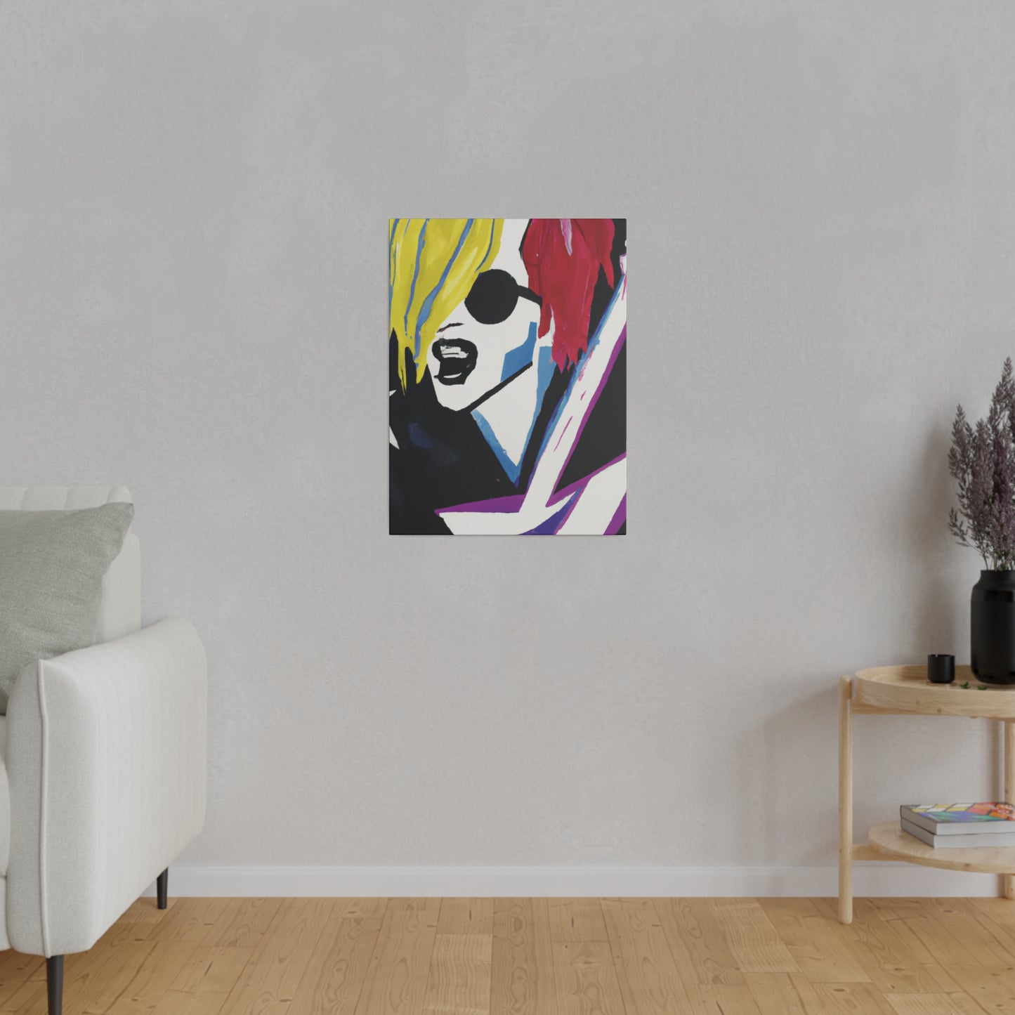 8784F - Rockstar Painting Print | Face | Abstract | Poster | Home Decor | Wall Art | Music Art | Canvas