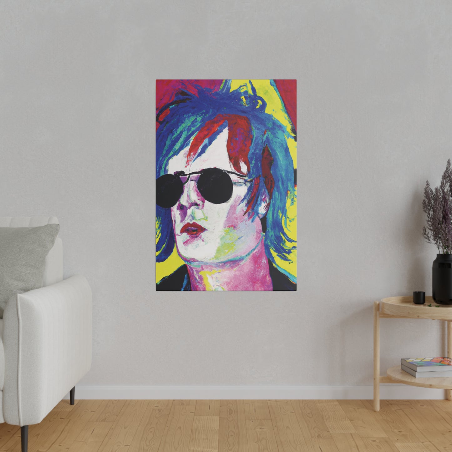 7634A - Rockstar Painting Print | Face | Abstract | Poster | Home Decor | Wall Art | Music Art | Canvas