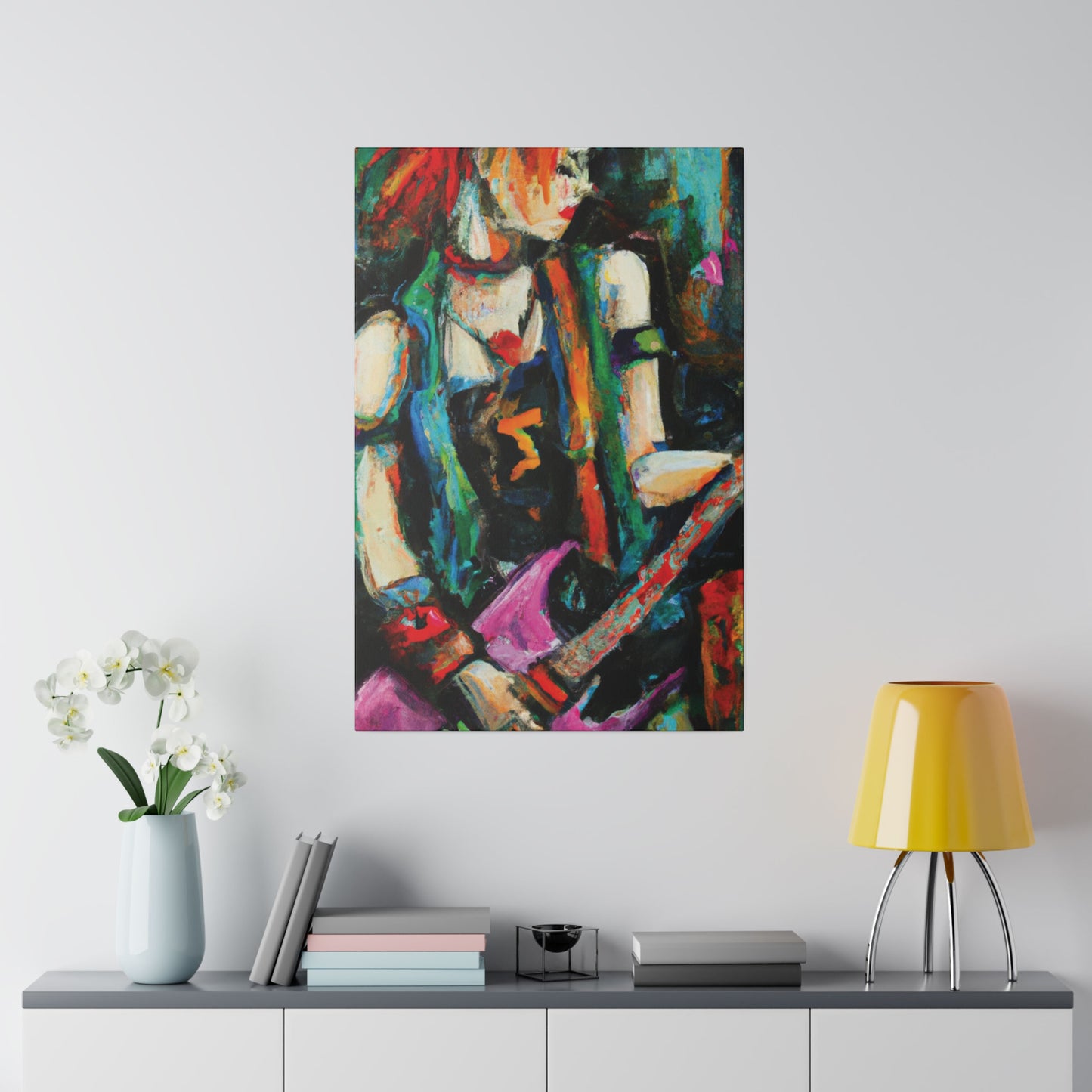 2705X - Rockstar Oil Painting Style Print | Poster | Home Decor | Wall Art | Music Art | Canvas