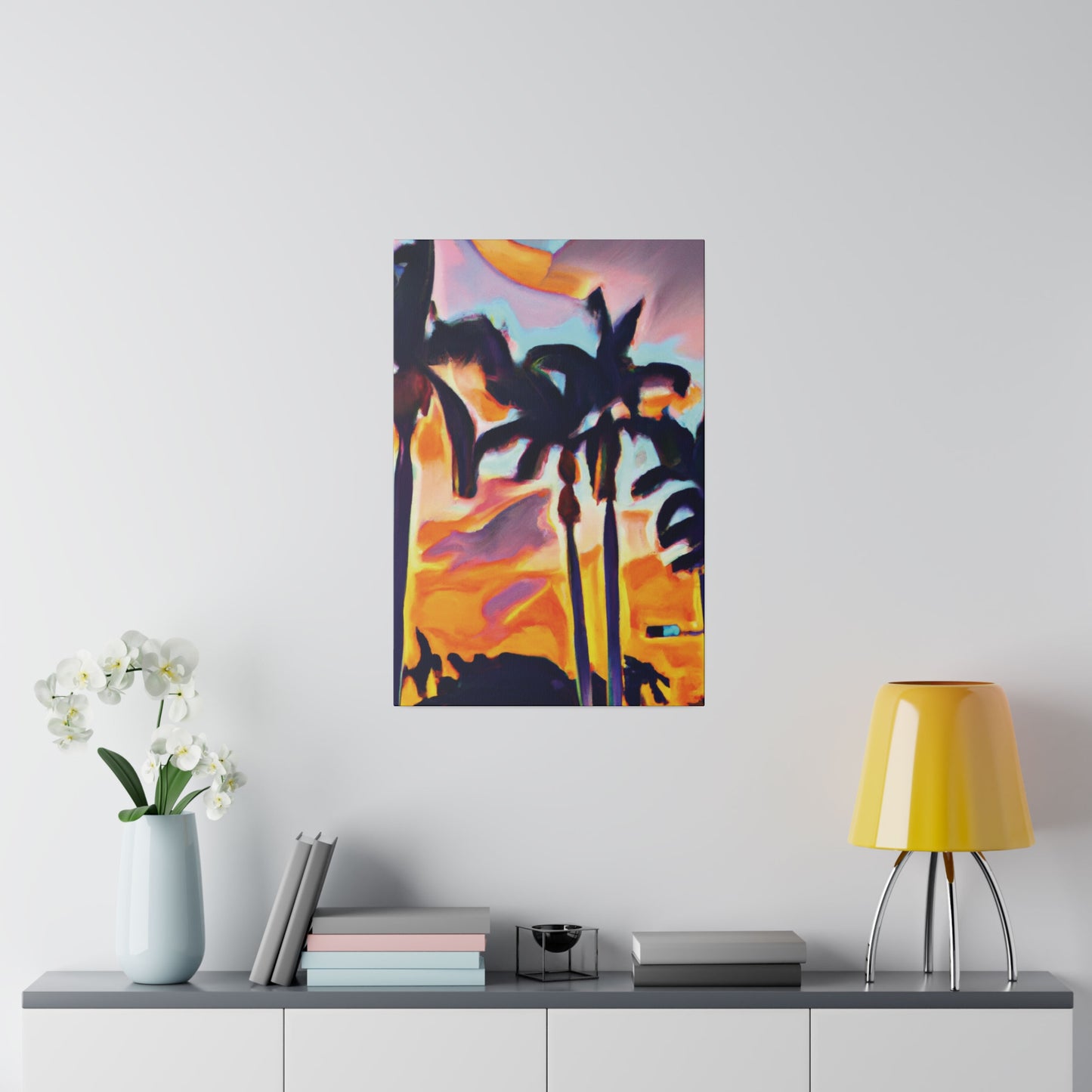 9435K - Miami Beach Sunset Painting Print | Miami | Beach | Sunset | Poster | Home Decor | Wall Art | Canvas