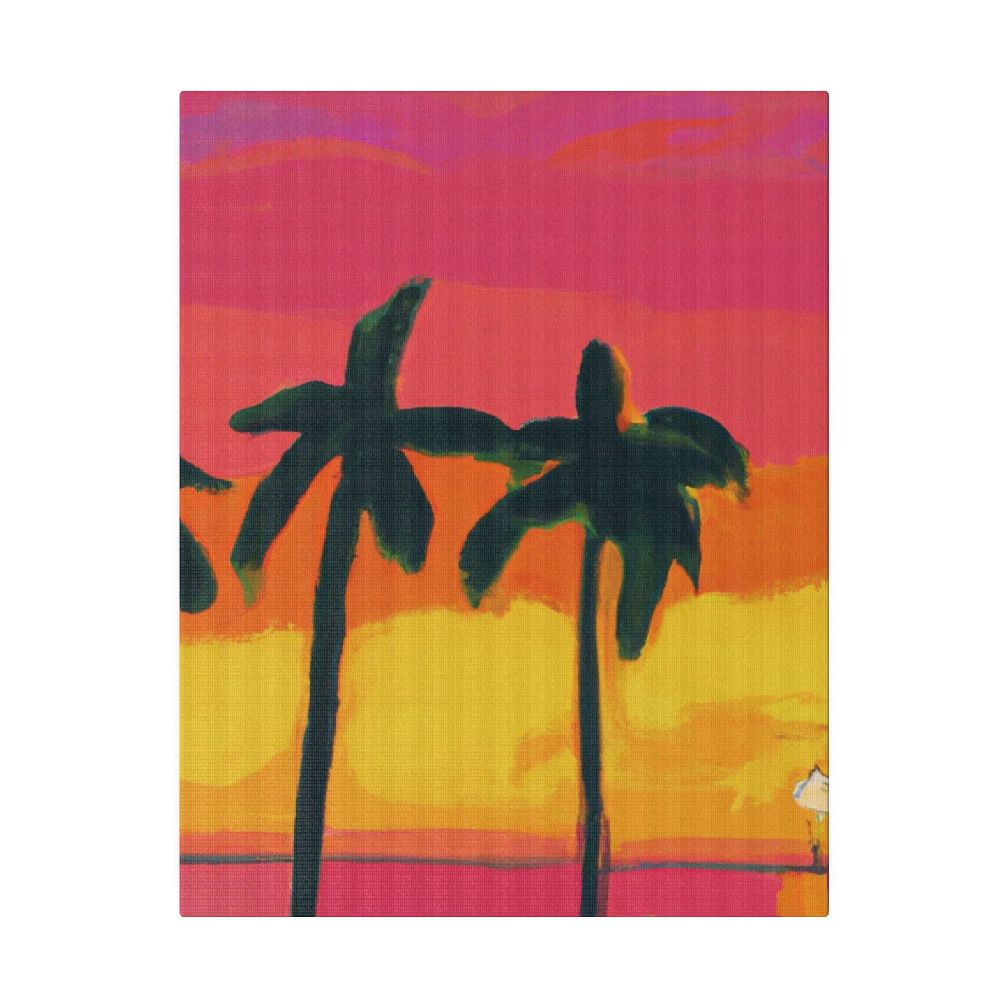 9642Q - Miami Beach Sunset Painting Print | Miami | Beach | Sunset | Poster | Home Decor | Wall Art | Canvas