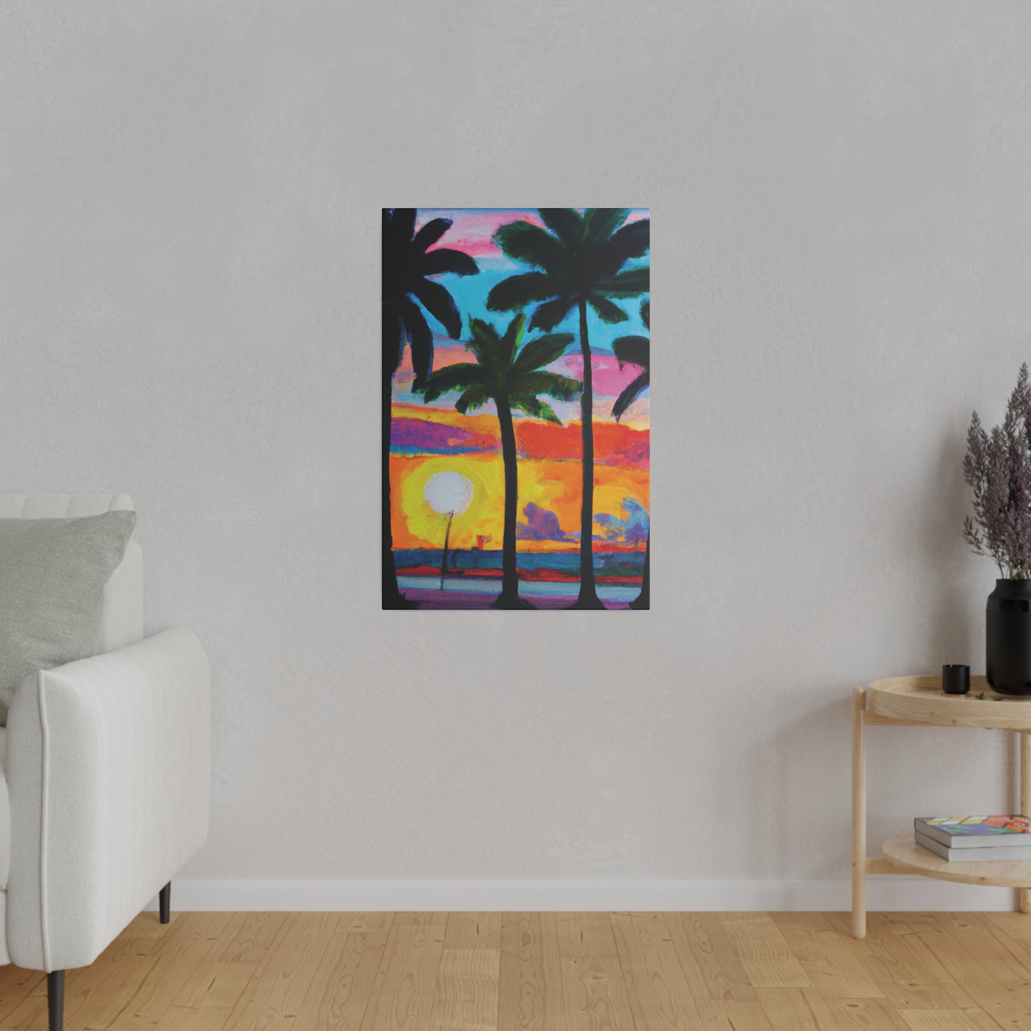 9043Y - Miami Beach Sunset Painting Print | Miami | Beach | Sunset | Poster | Home Decor | Wall Art | Canvas