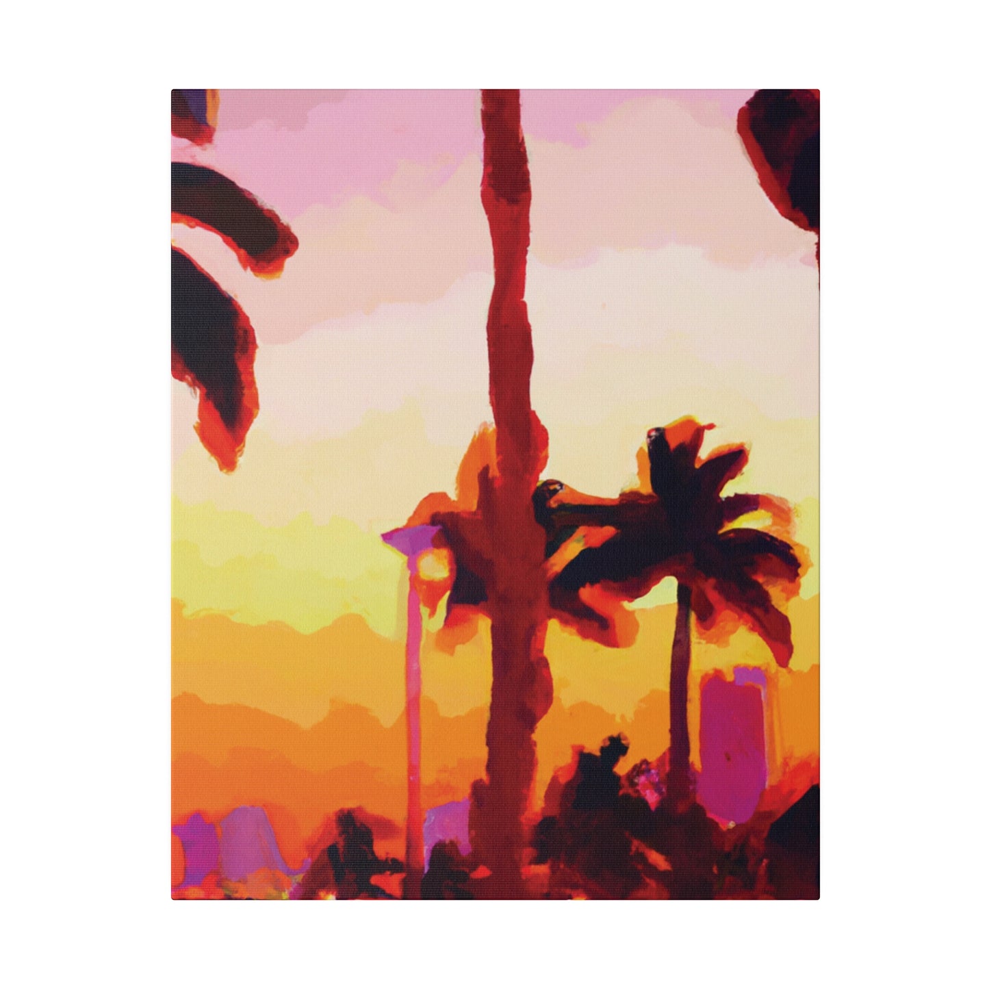 7016Q - Miami Beach Sunset Painting Print | Miami | Beach | Sunset | Poster | Home Decor | Wall Art | Canvas