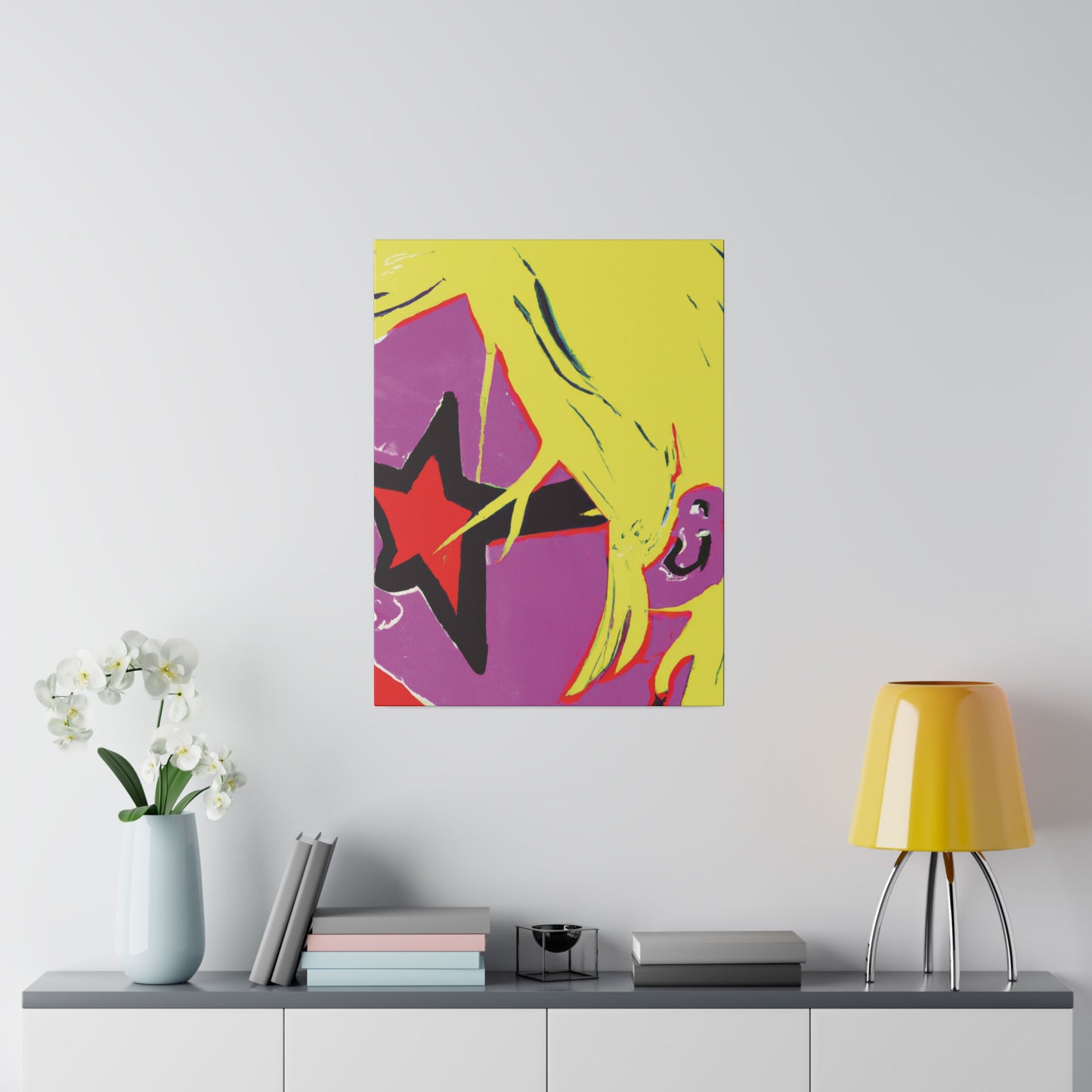 938K - Rockstar Painting Print | Face | Abstract | Poster | Home Decor | Wall Art | Music Art | Canvas