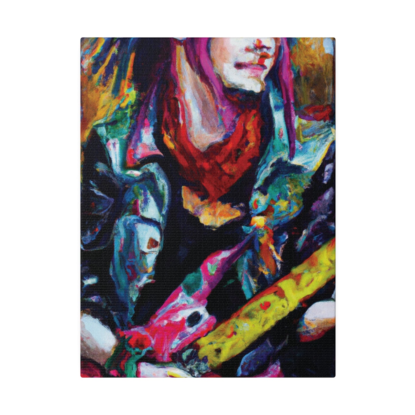 9128F - Rockstar Oil Painting Style Print | Poster | Home Decor | Wall Art | Music Art | Canvas