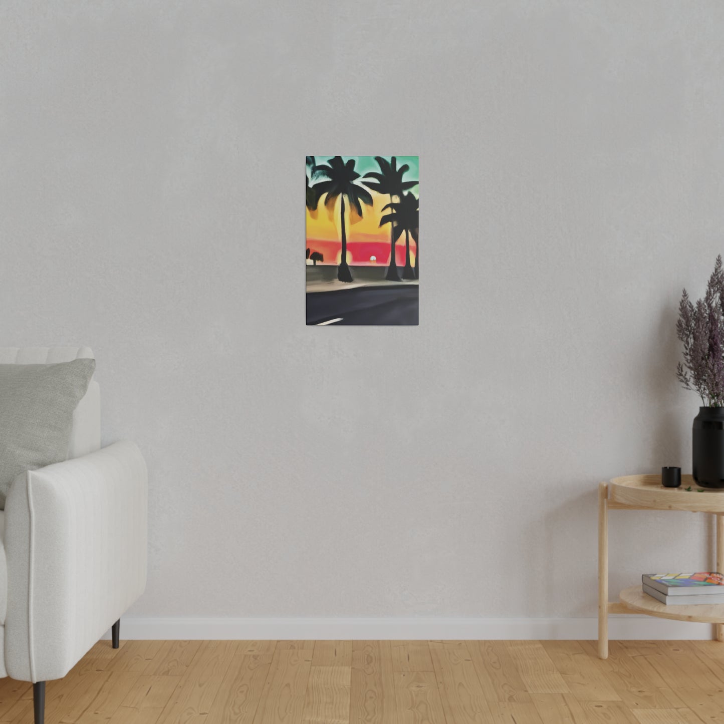 6057U - Miami Beach Sunset Painting Print | Miami | Beach | Sunset | Poster | Home Decor | Wall Art | Canvas