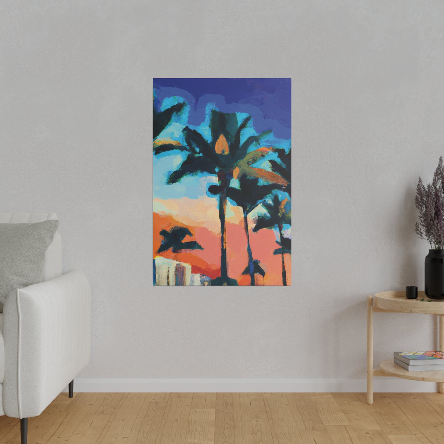 5637G - Miami Beach Sunset Painting Print | Miami | Beach | Sunset | Poster | Home Decor | Wall Art | Canvas