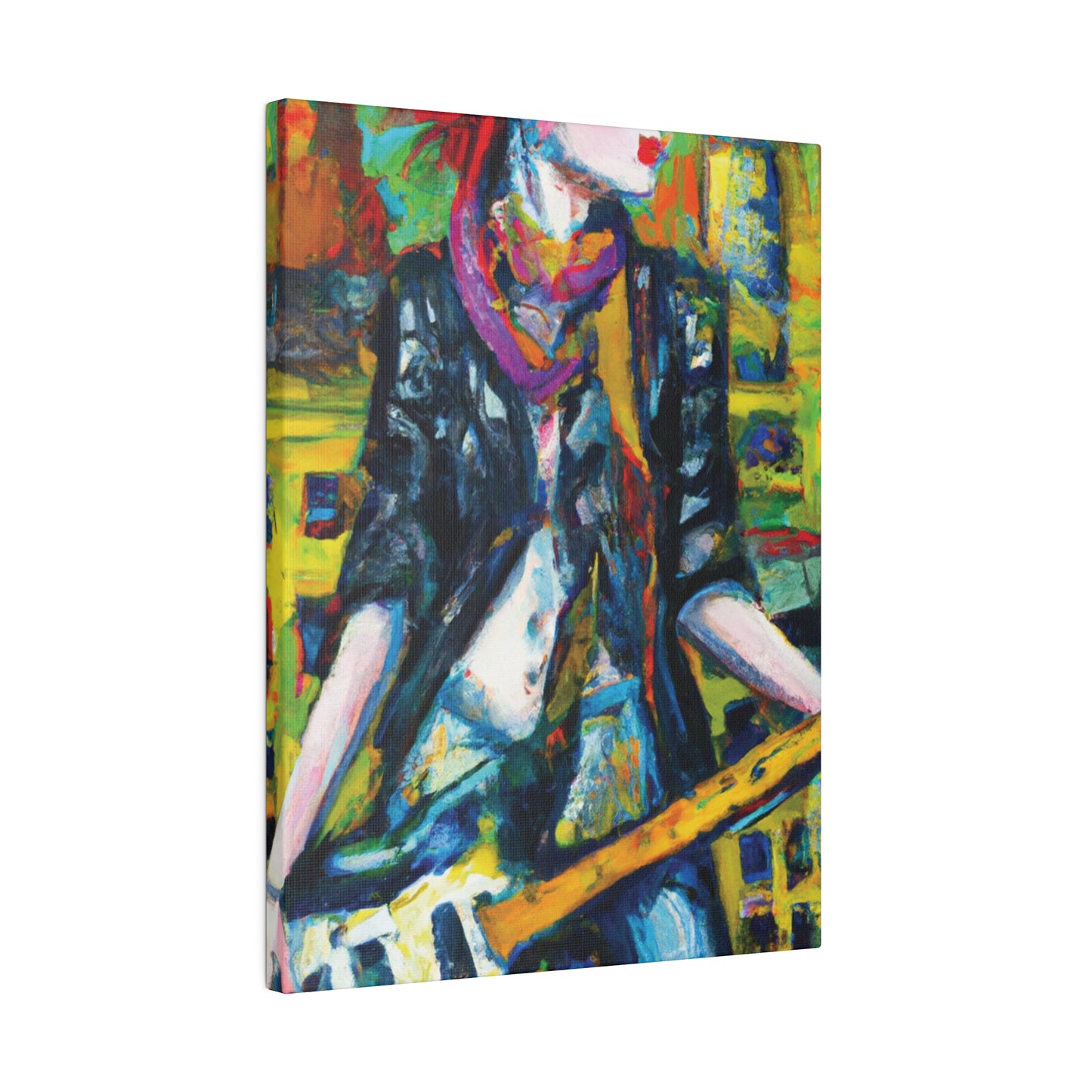 3589A - Rockstar Oil Painting Style Print | Poster | Home Decor | Wall Art | Music Art | Canvas