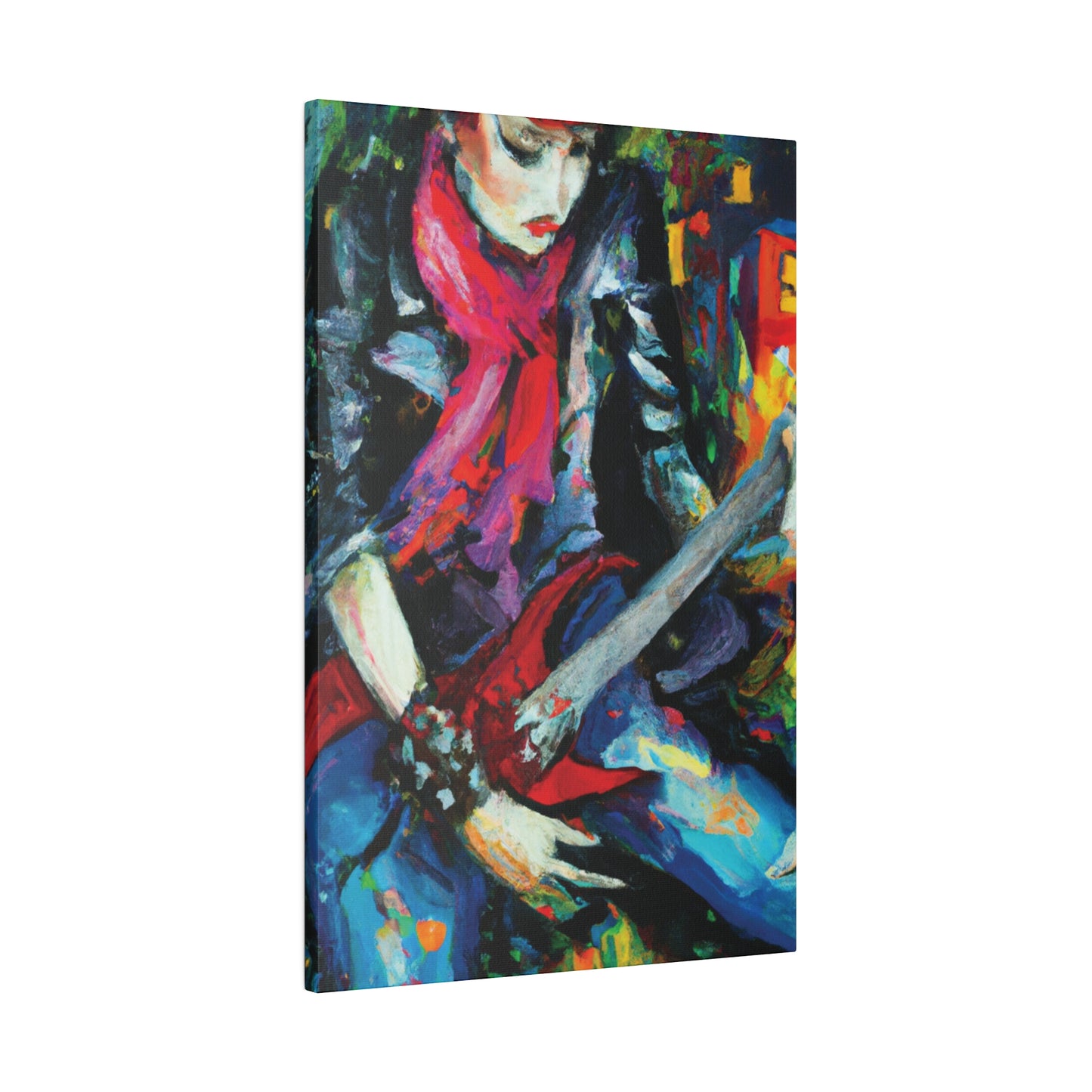 834A - Rockstar Oil Painting Style Print | Poster | Home Decor | Wall Art | Music Art | Canvas