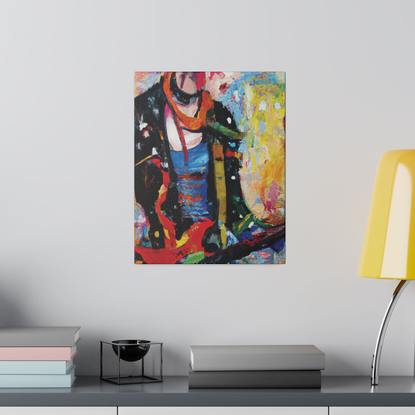 3151J - Rockstar Oil Painting Style Print | Poster | Home Decor | Wall Art | Music Art | Canvas