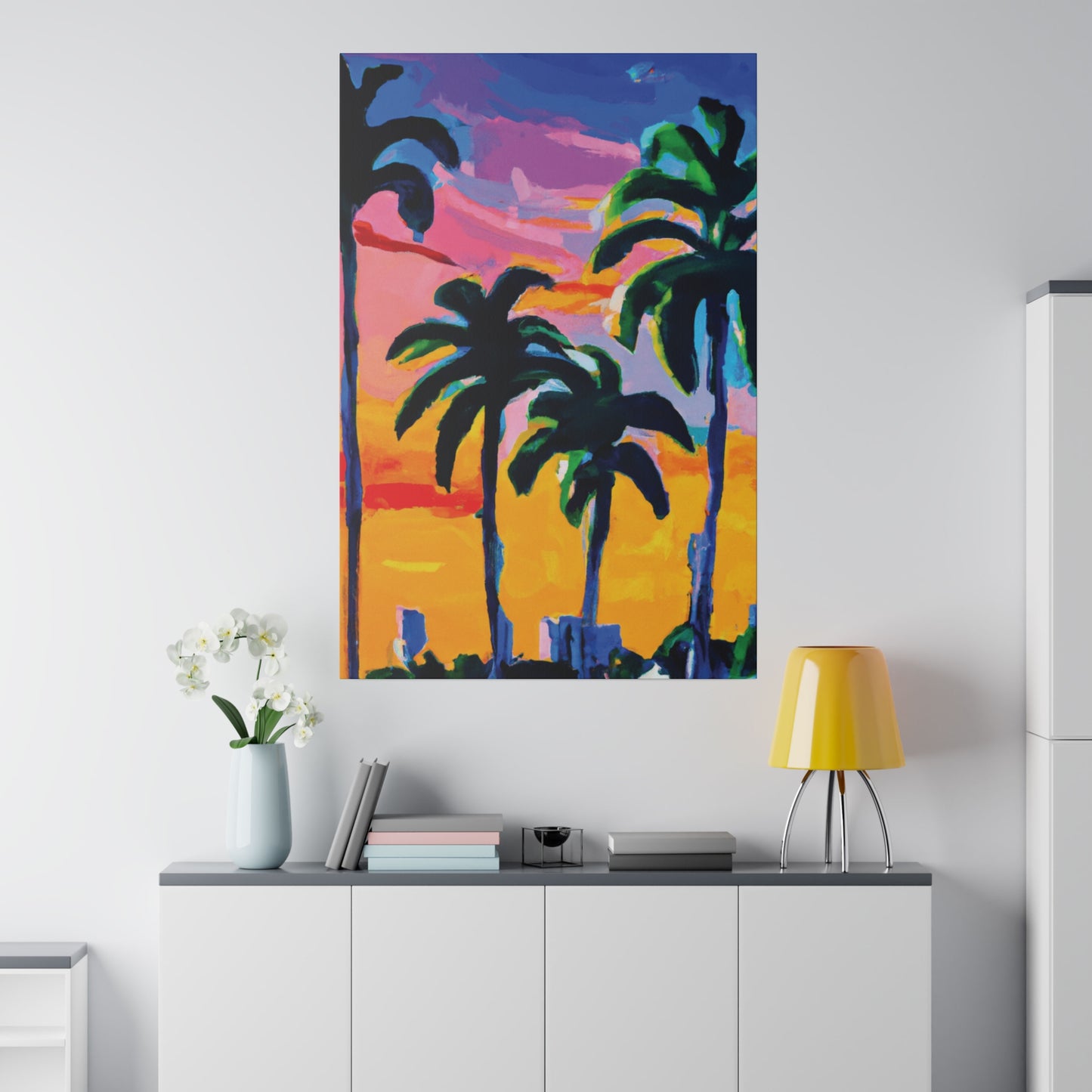 7409P - Miami Beach Sunset Painting Print | Miami | Beach | Sunset | Poster | Home Decor | Wall Art | Canvas