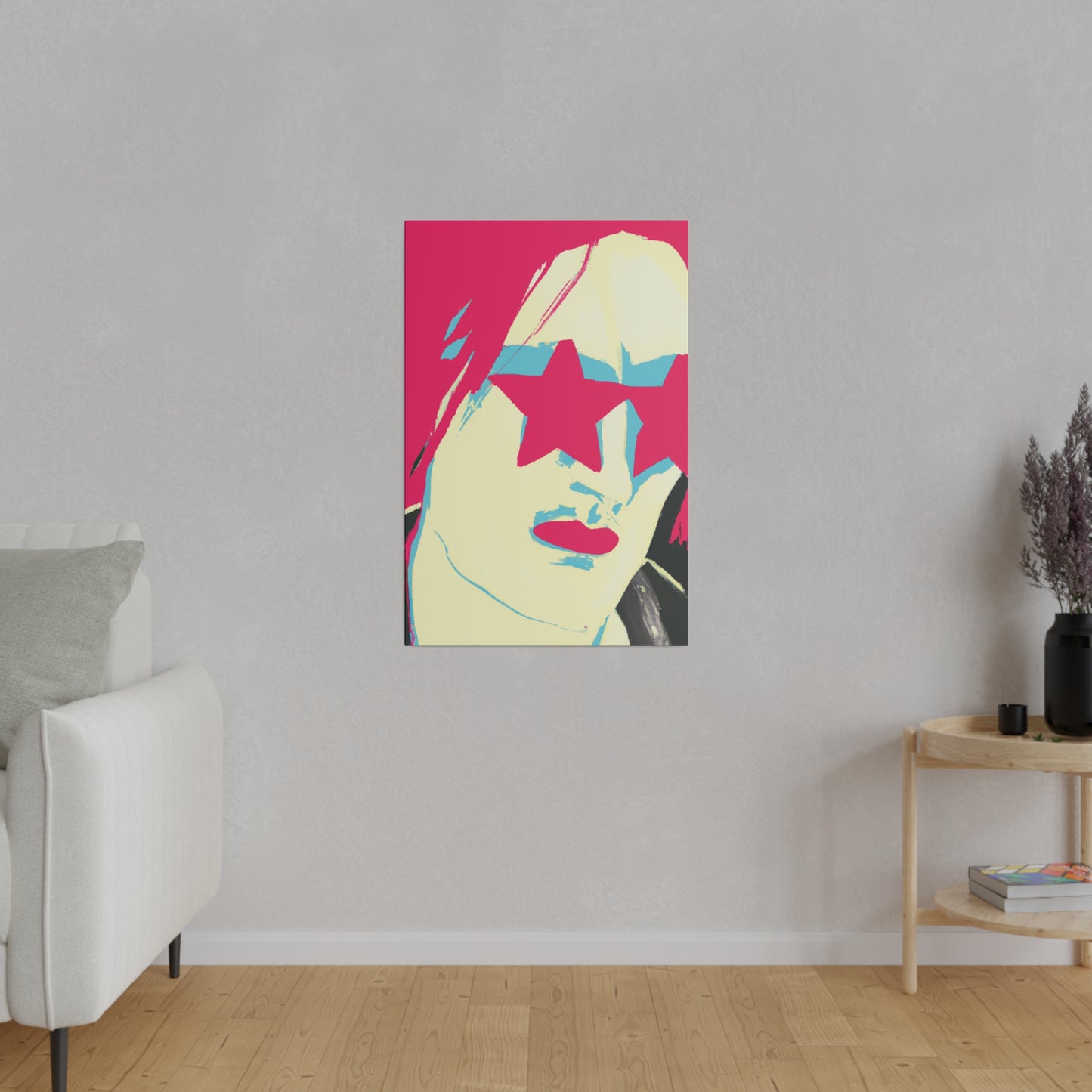 9695Y - Rockstar Painting Print | Face | Abstract | Poster | Home Decor | Wall Art | Music Art | Canvas