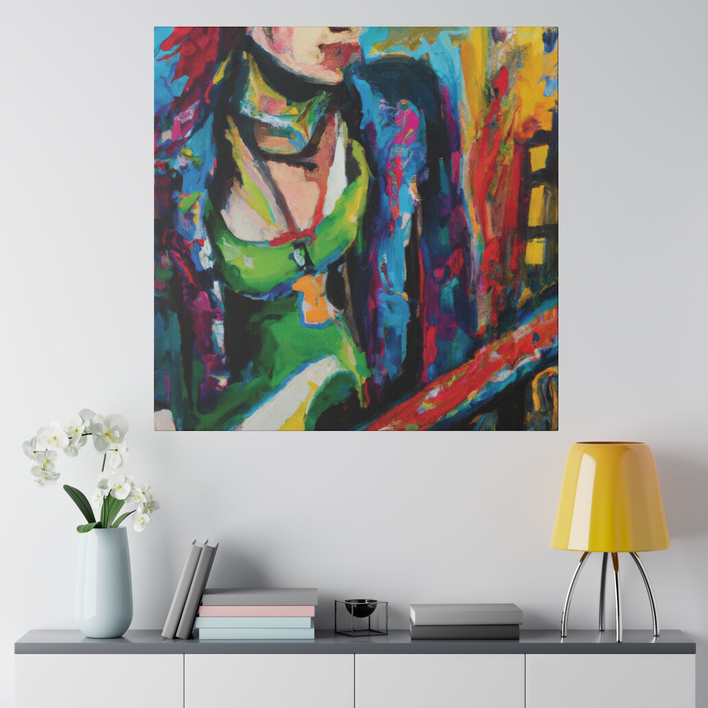 8561U - Rockstar Oil Painting Style Print | Poster | Home Decor | Wall Art | Music Art | Canvas