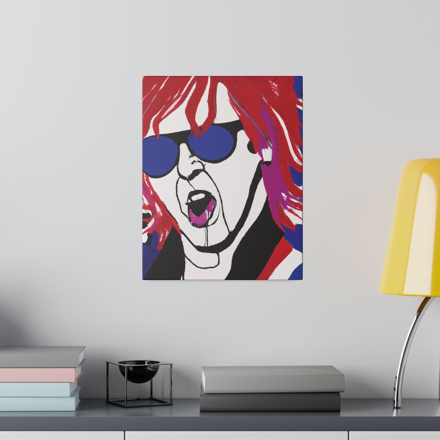 4739V - Rockstar Painting Print | Face | Abstract | Poster | Home Decor | Wall Art | Music Art | Canvas