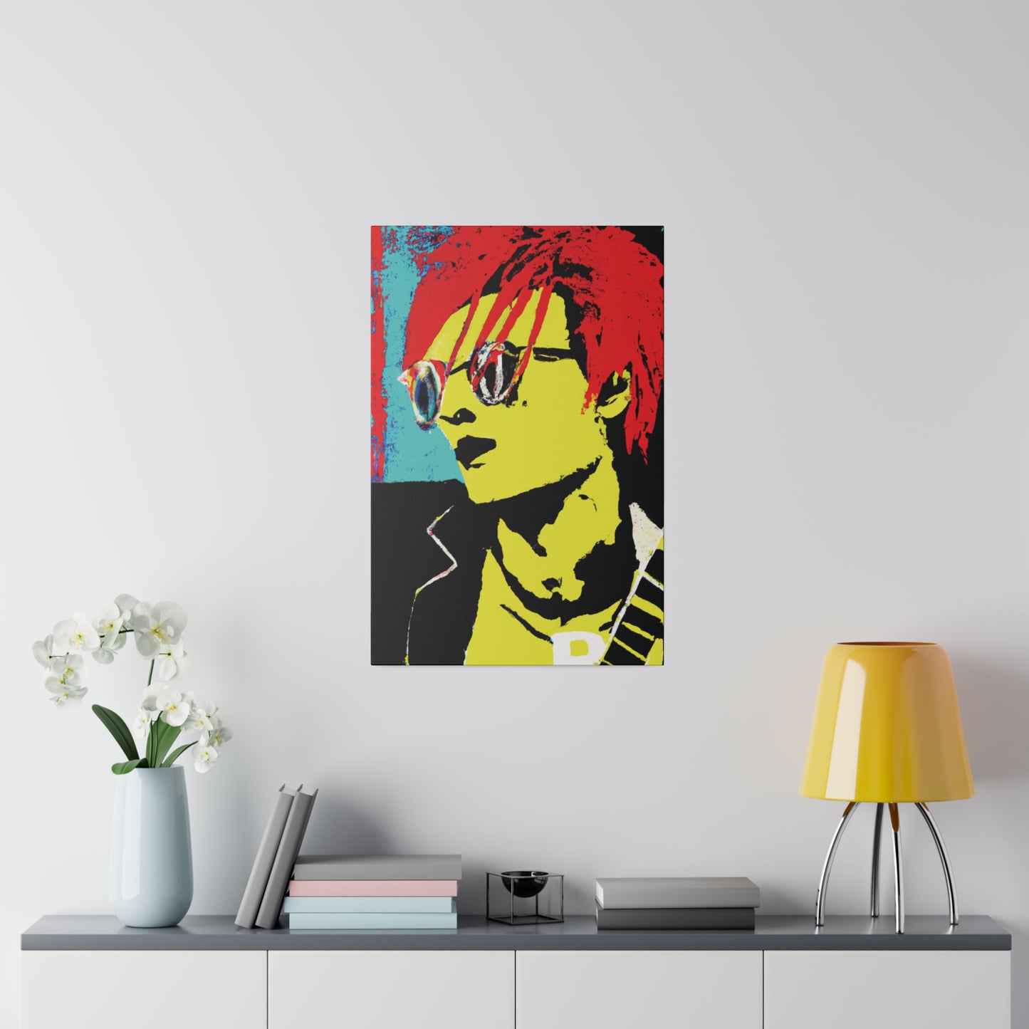 7012P - Rockstar Painting Print | Face | Abstract | Poster | Home Decor | Wall Art | Music Art | Canvas