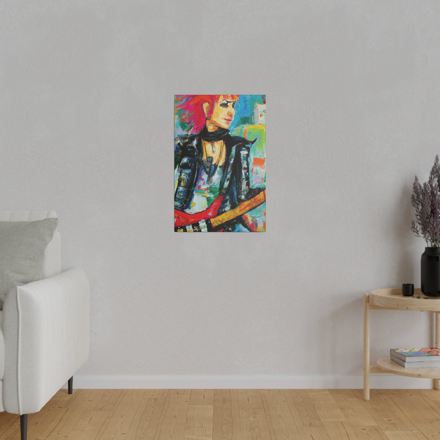 9554L - Rockstar Oil Painting Style Print | Poster | Home Decor | Wall Art | Music Art | Canvas