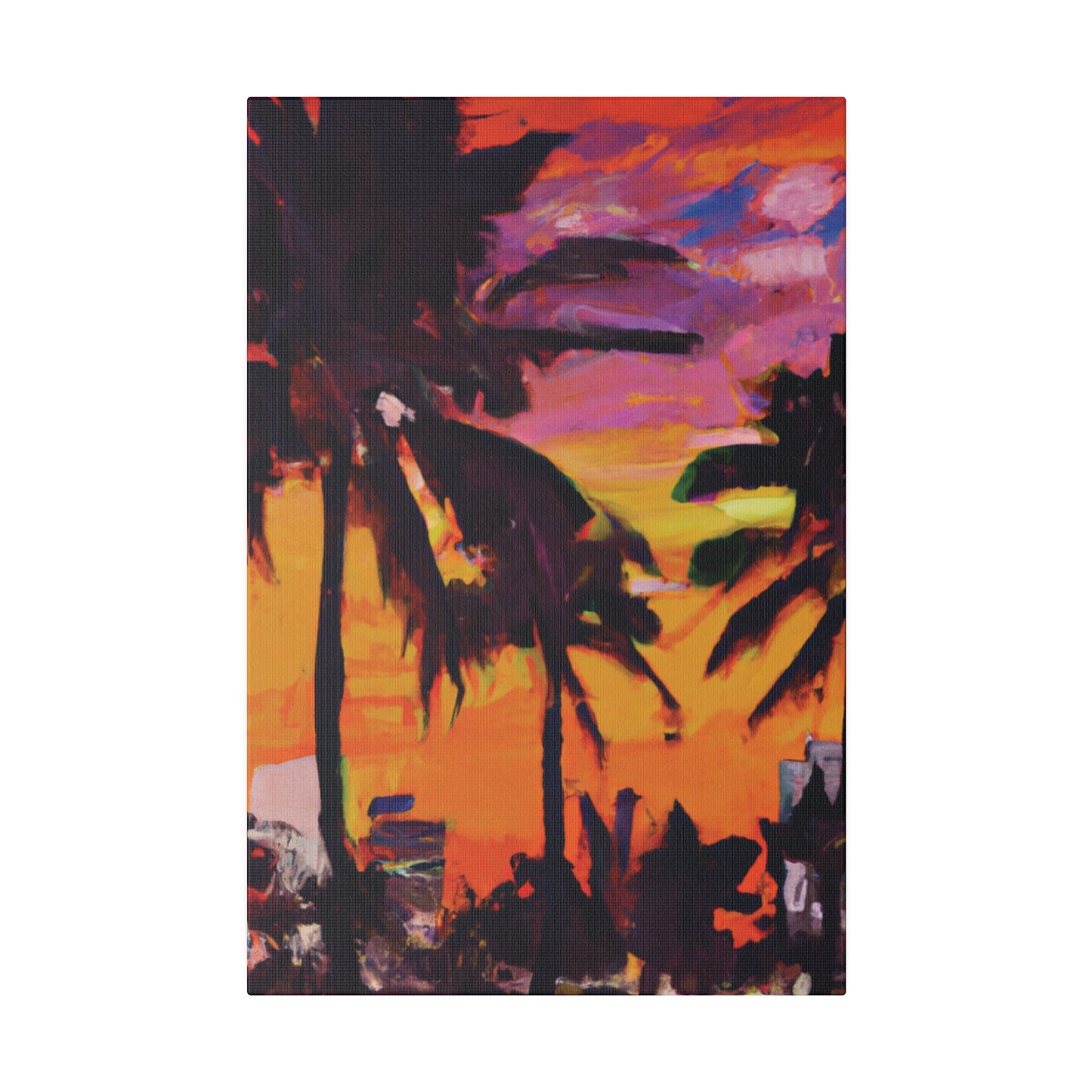 8409A - Miami Beach Sunset Painting Print | Miami | Beach | Sunset | Poster | Home Decor | Wall Art | Canvas