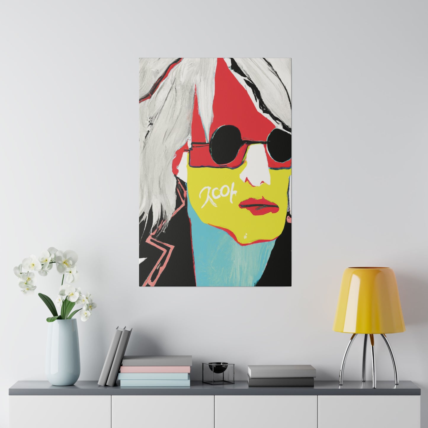 6953R - Rockstar Painting Print | Face | Abstract | Poster | Home Decor | Wall Art | Music Art | Canvas