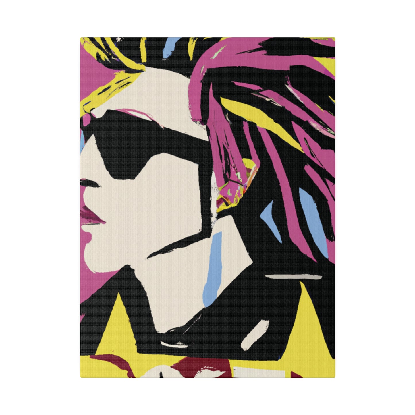 6201W - Rockstar Painting Print | Face | Abstract | Poster | Home Decor | Wall Art | Music Art | Canvas