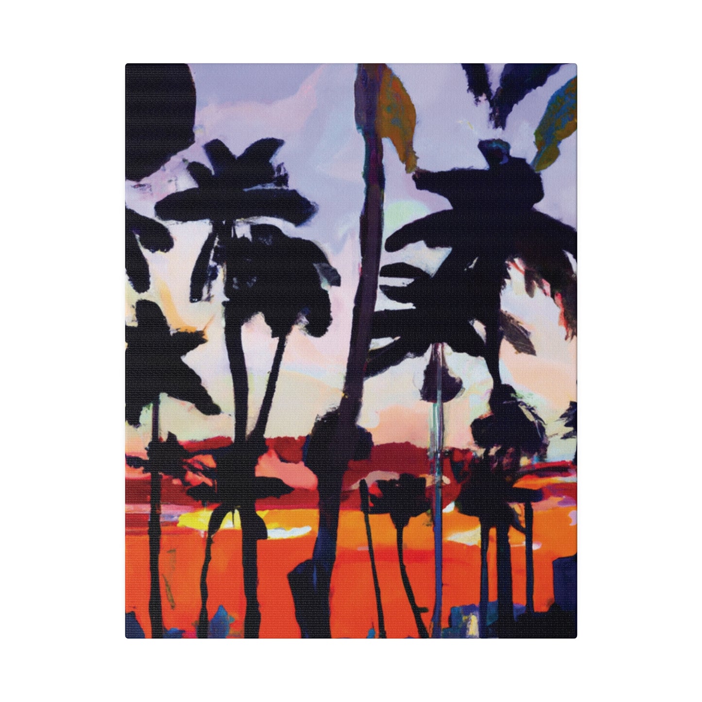 4161D - Miami Beach Sunset Painting Print | Miami | Beach | Sunset | Poster | Home Decor | Wall Art | Canvas